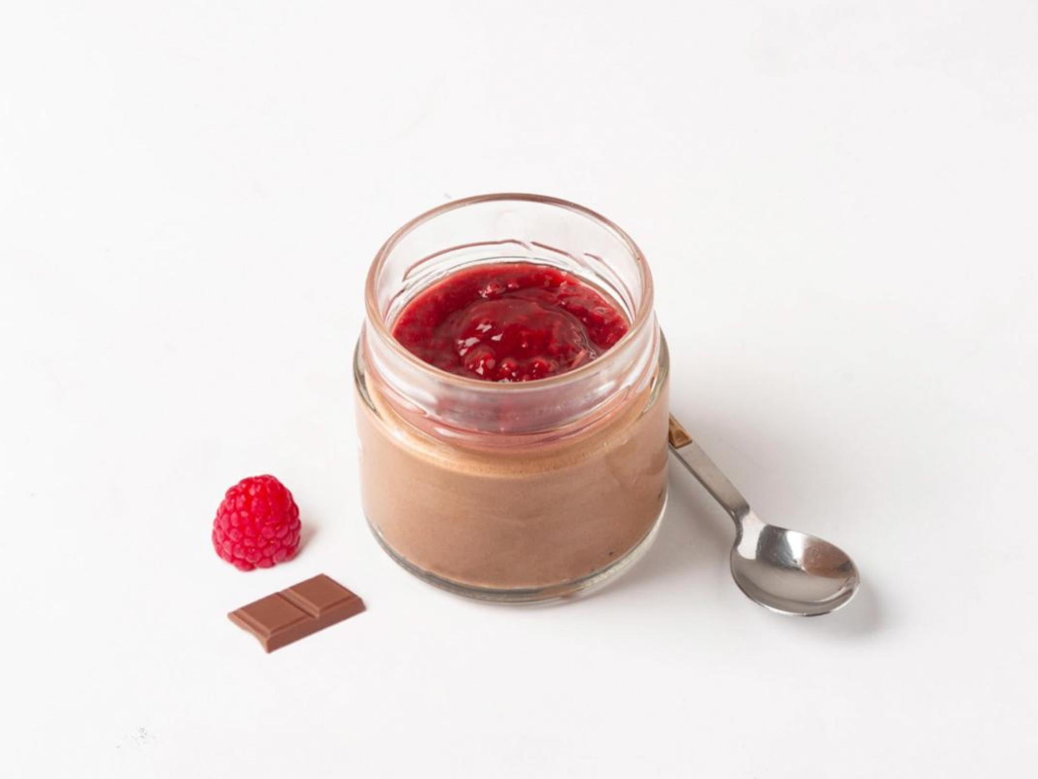 Mousse al cioccolato fondente e lampone