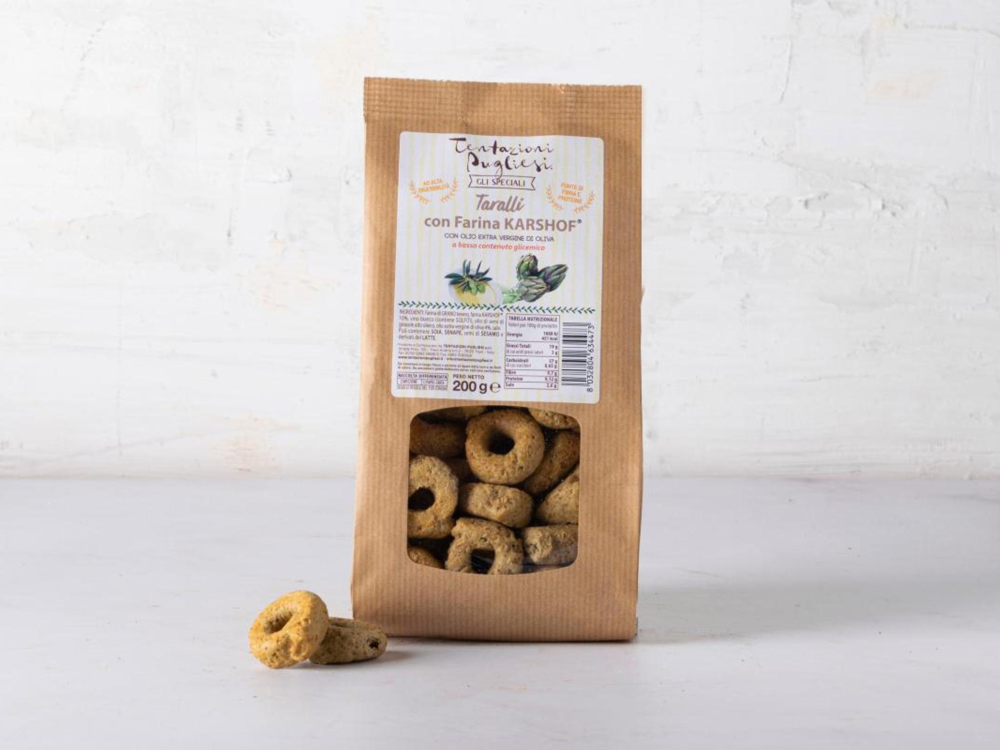 Taralli con farina Karshof con olio extra vergine di oliva