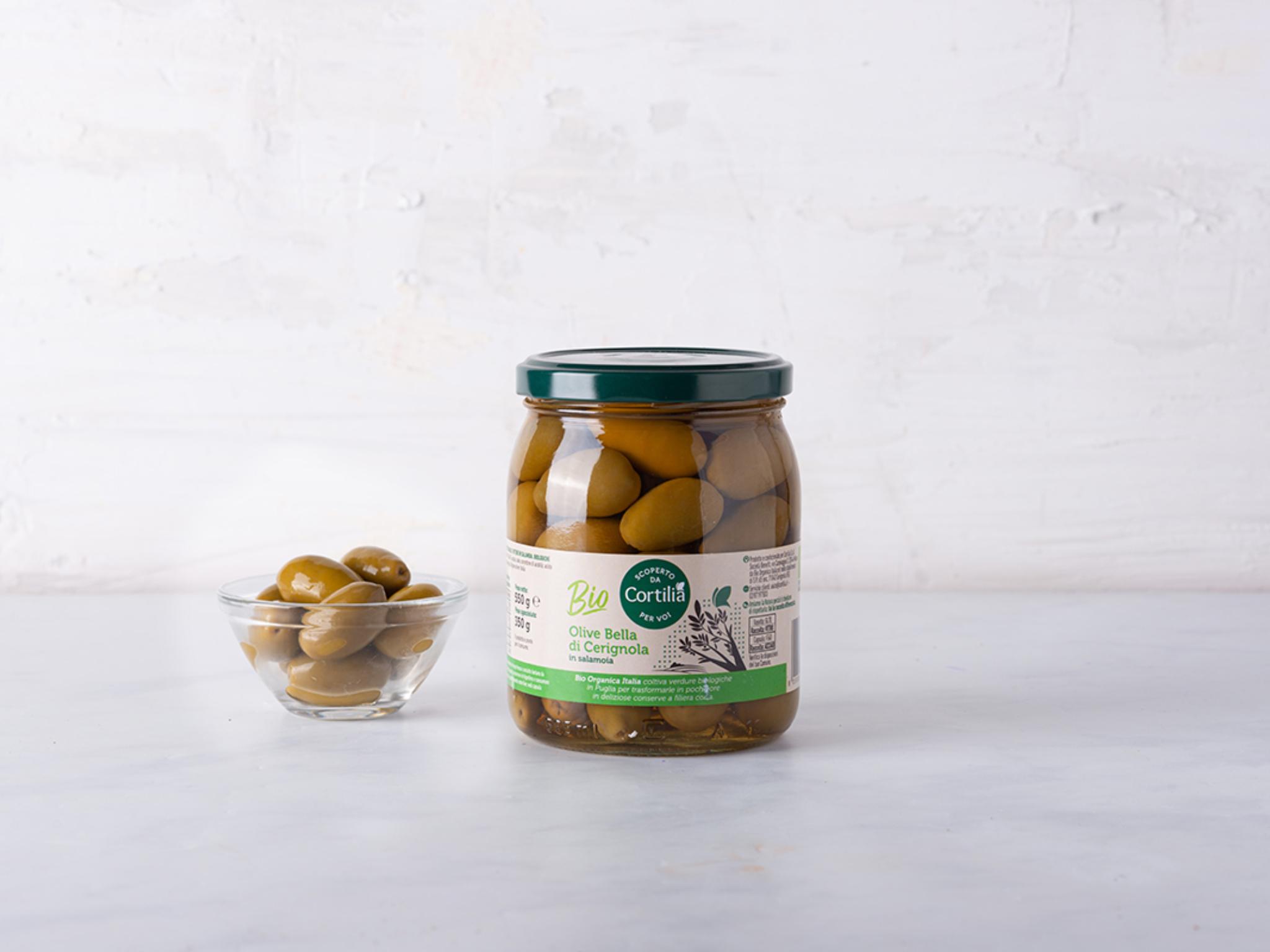 Olive verdi Bella di Cerignola in salamoia BIO