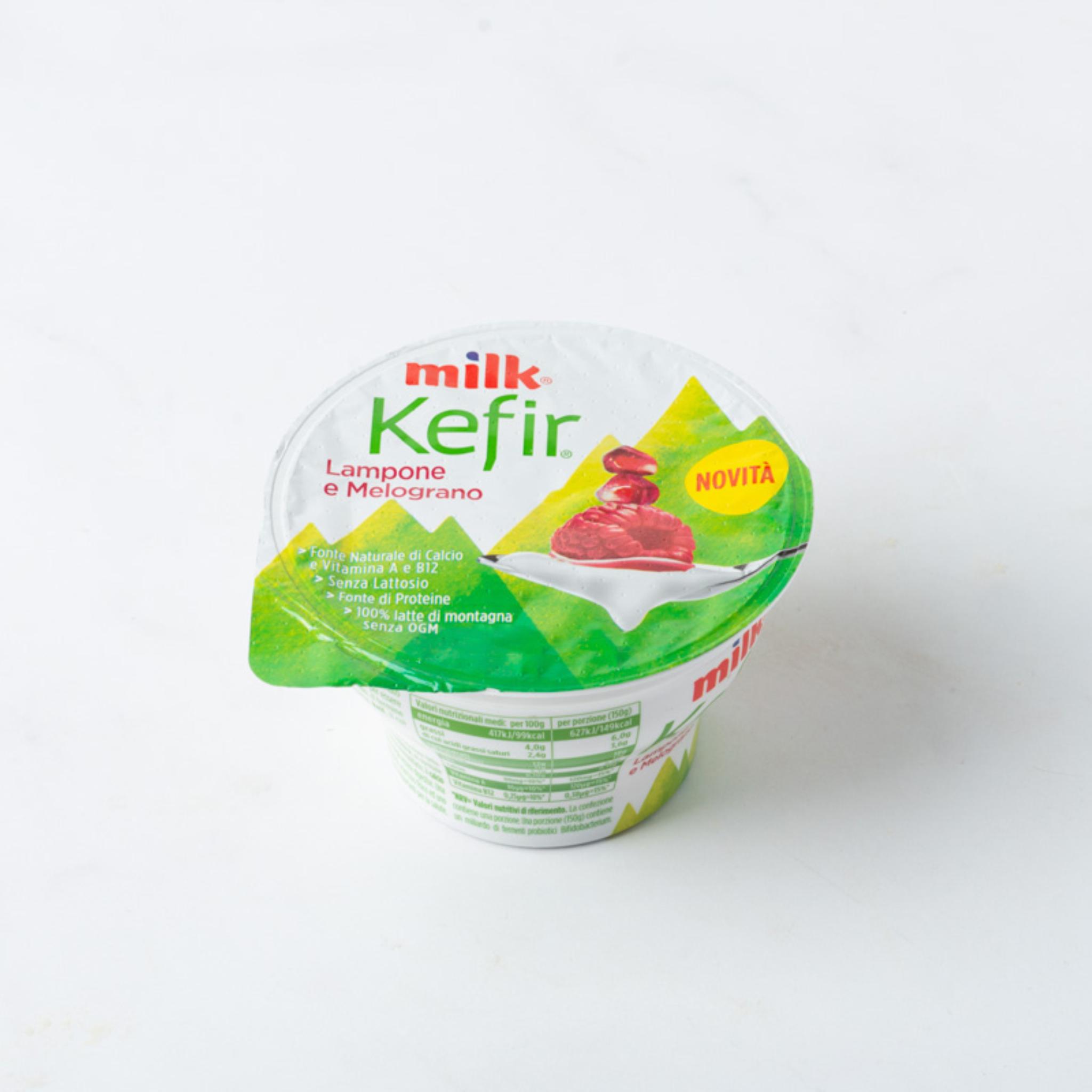 Kefir cremoso al lampone e melograno