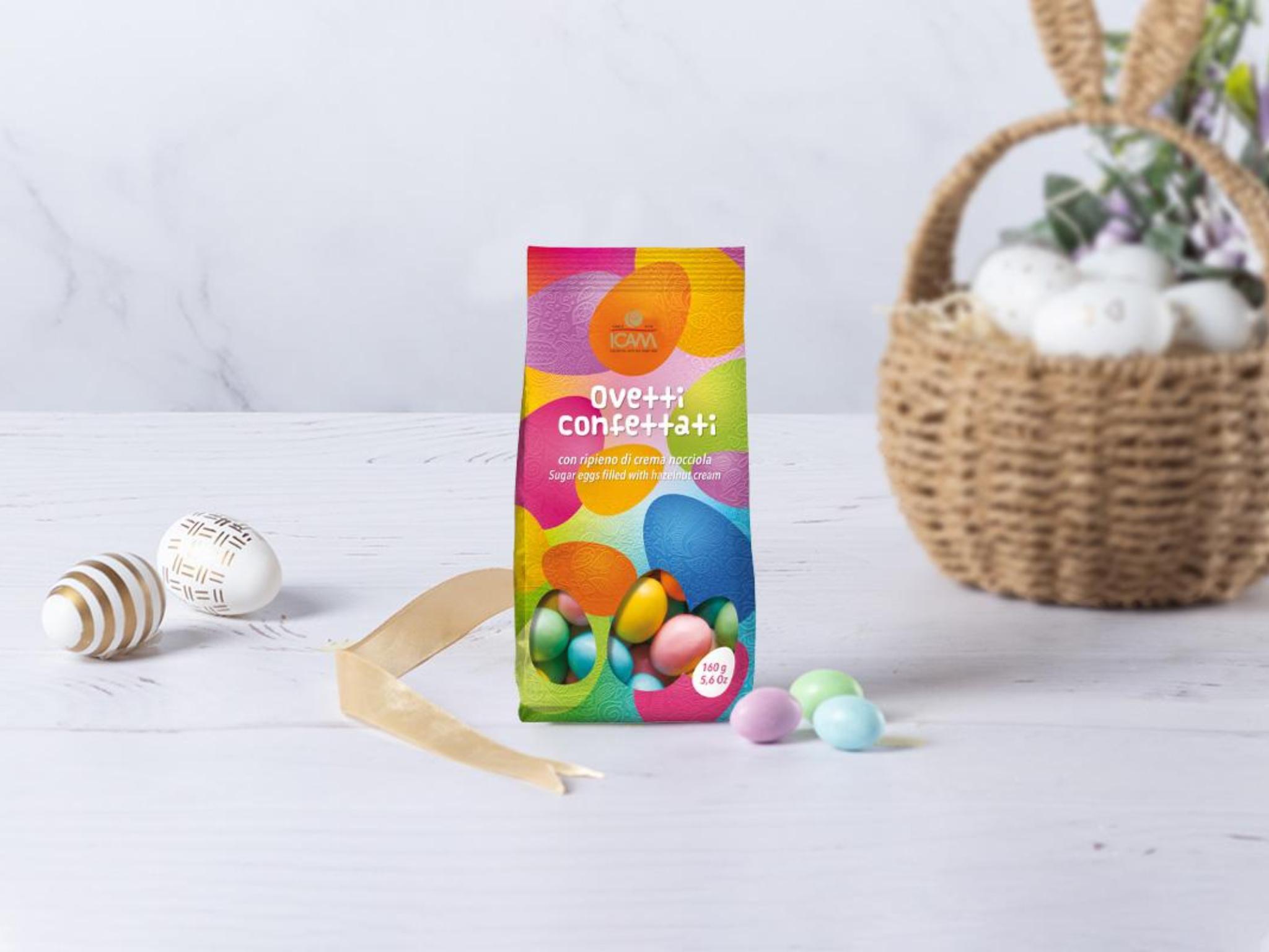 Ovetti confettati con ripieno di crema nocciola