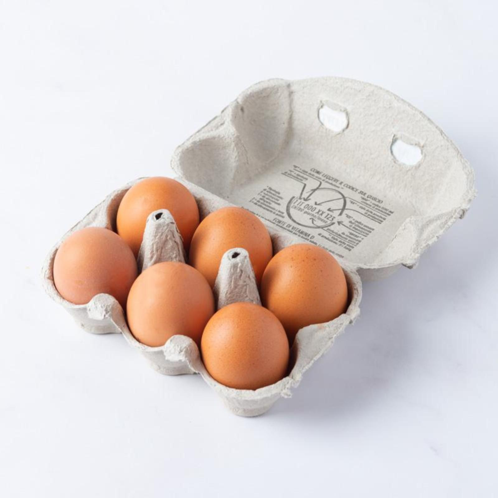 6 uova da allevamento all'aperto