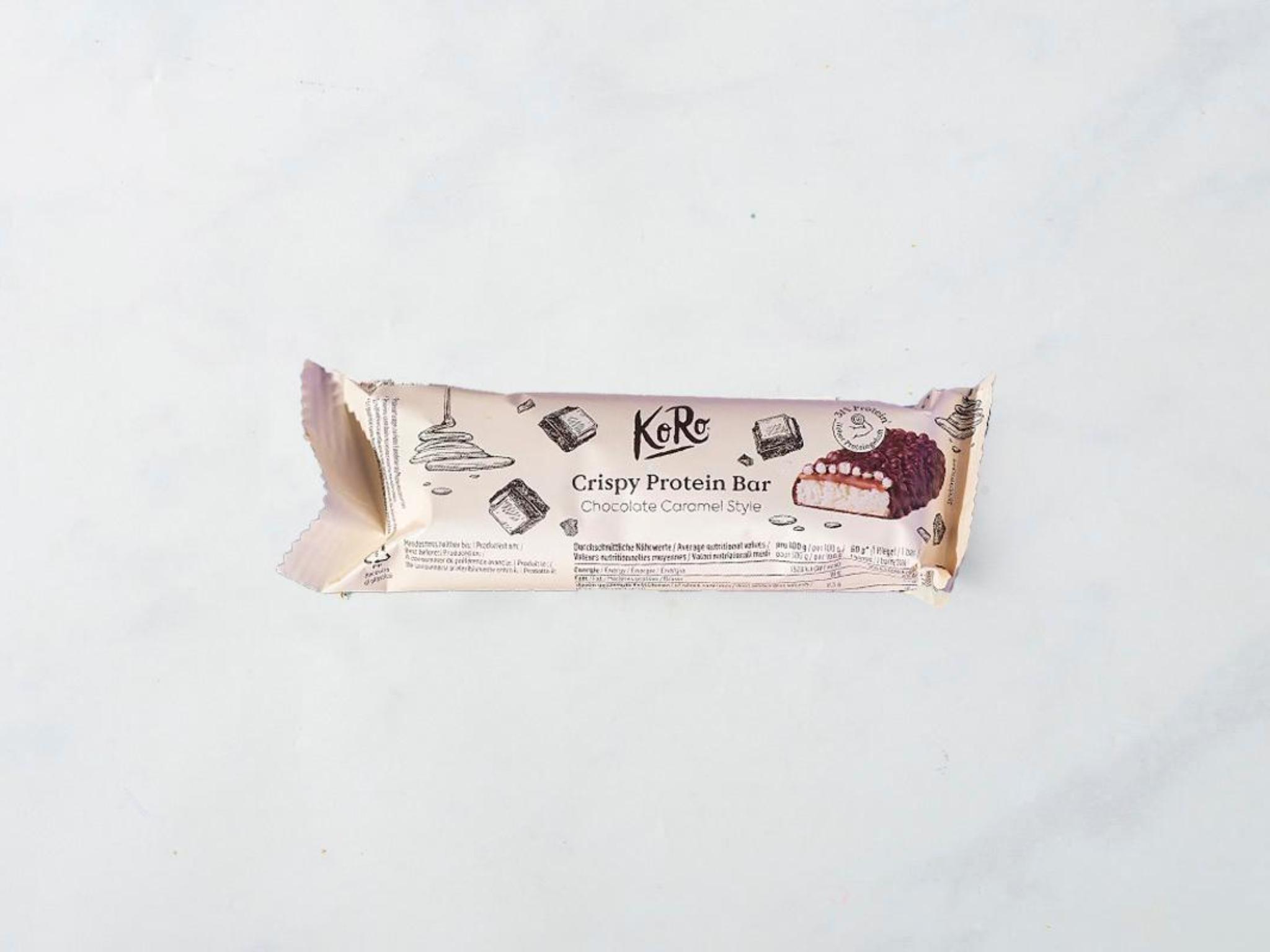 Barretta proteica crunchy cioccolato e caramello