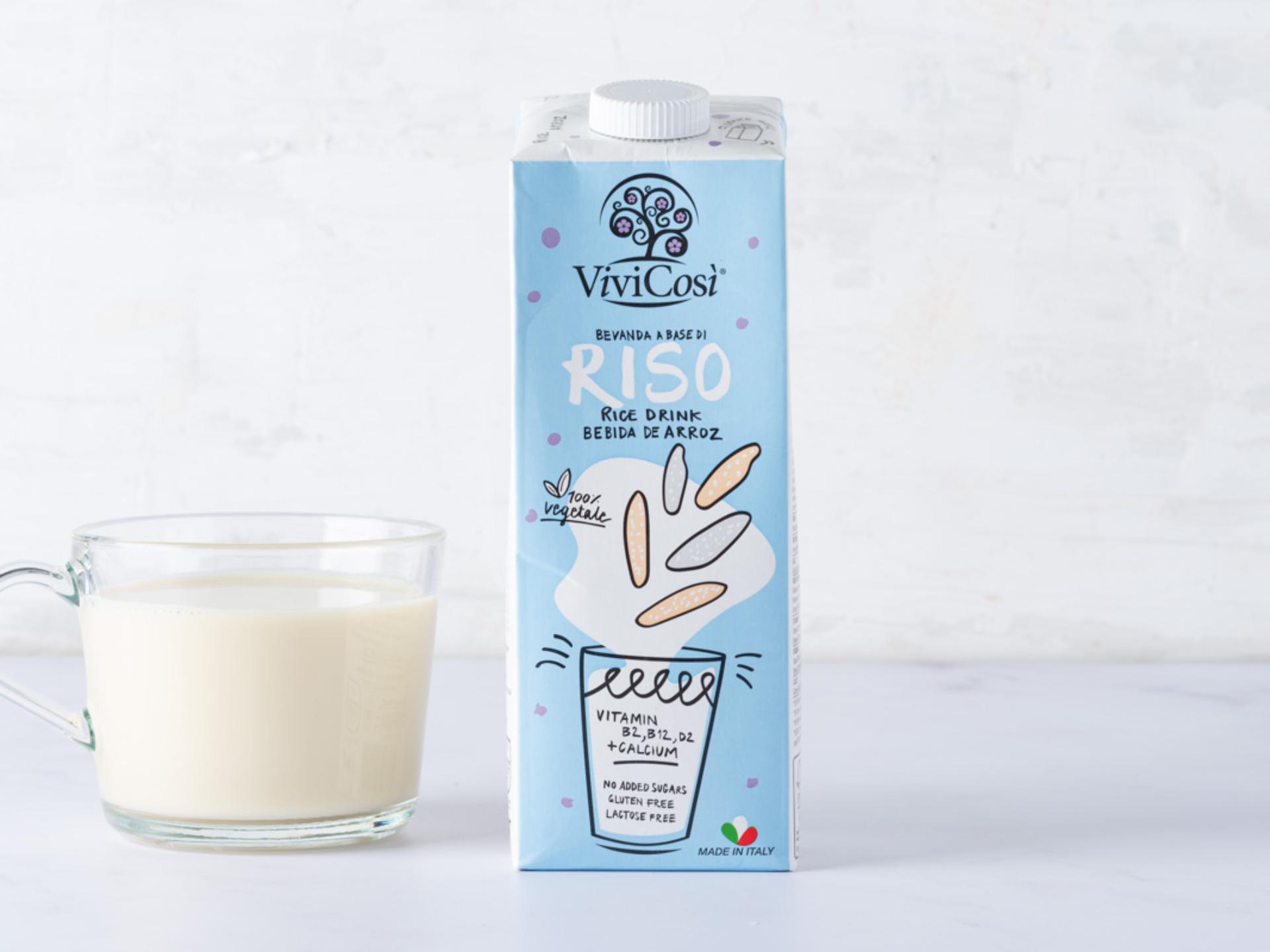 Bevanda di riso senza zuccheri aggiunti con calcio e vitamine