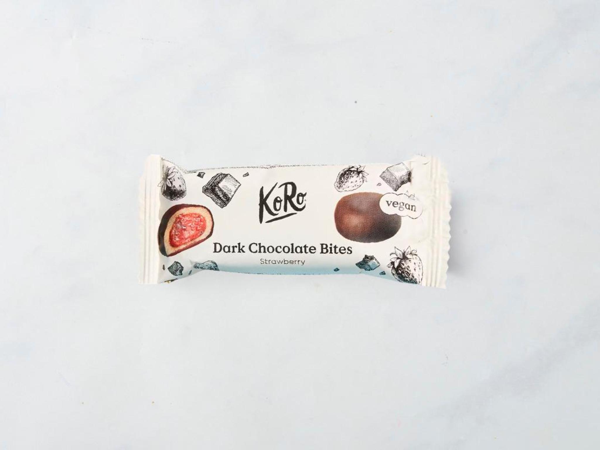 Palline di cioccolato fondente alle fragole BIO