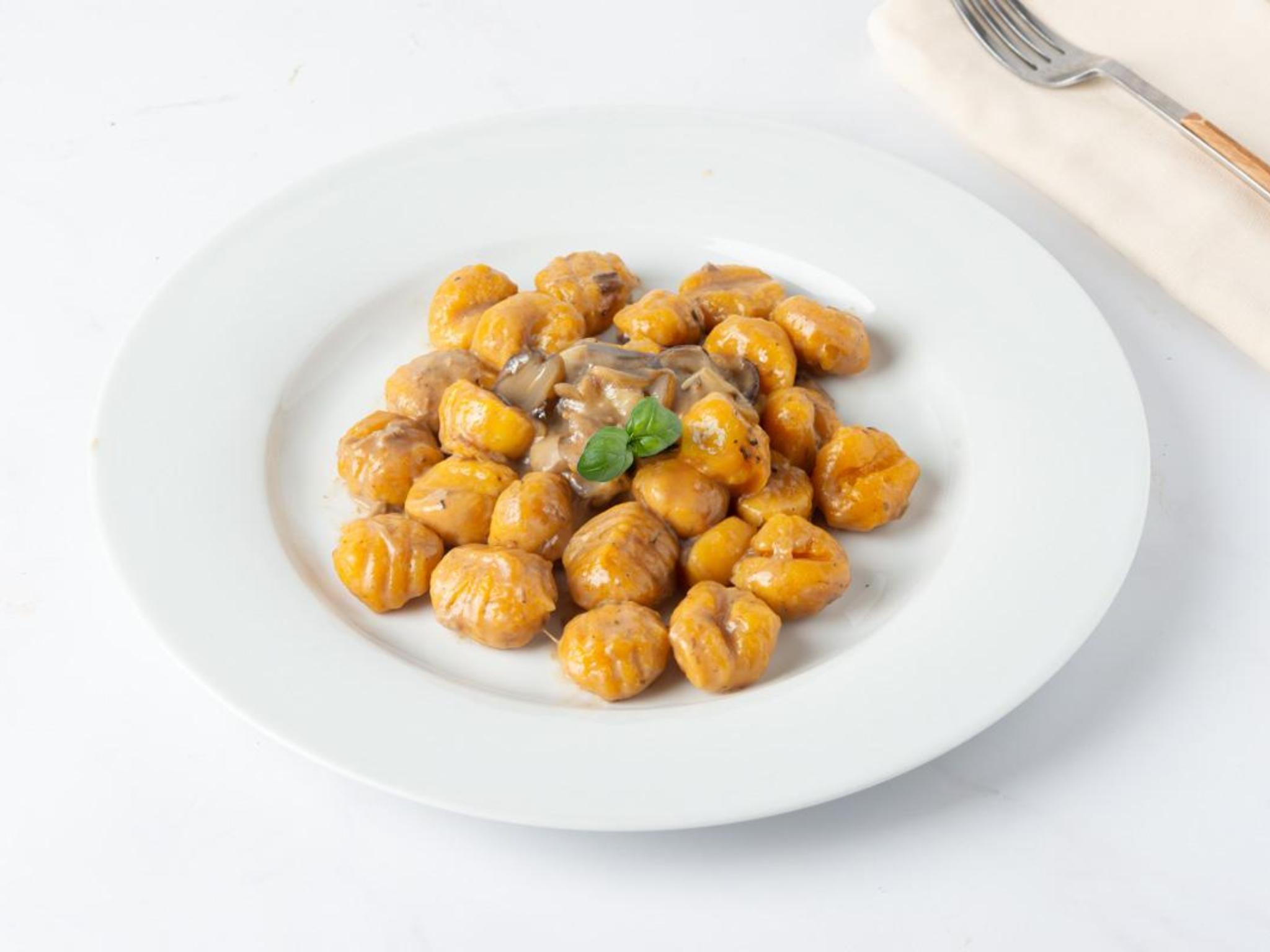 Gnocchi alla zucca con sugo ai porcini