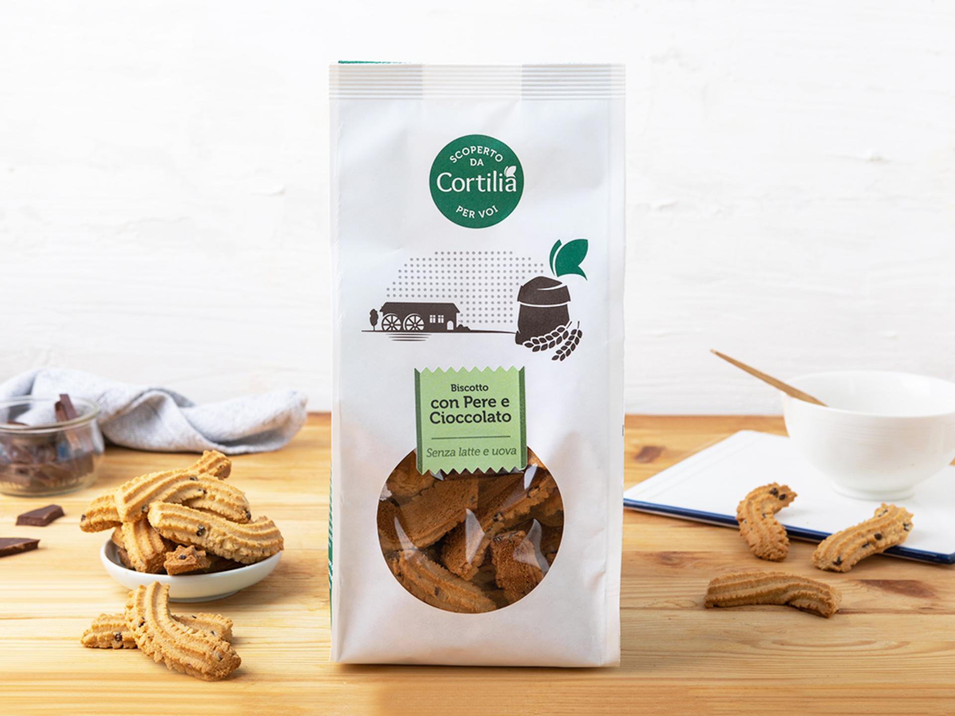 Biscotti pere e cioccolato senza latte né uova