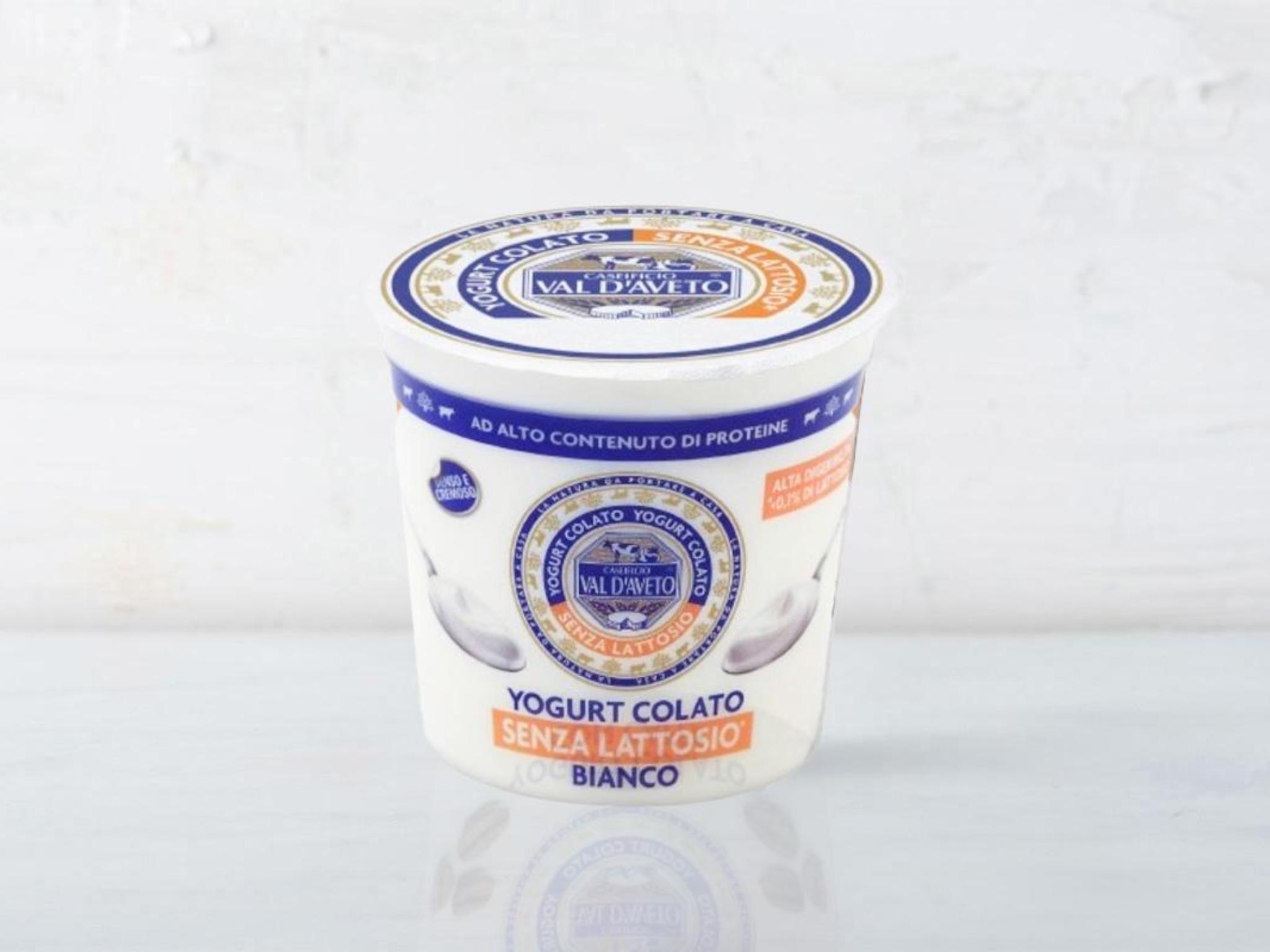 Yogurt colato bianco senza lattosio
