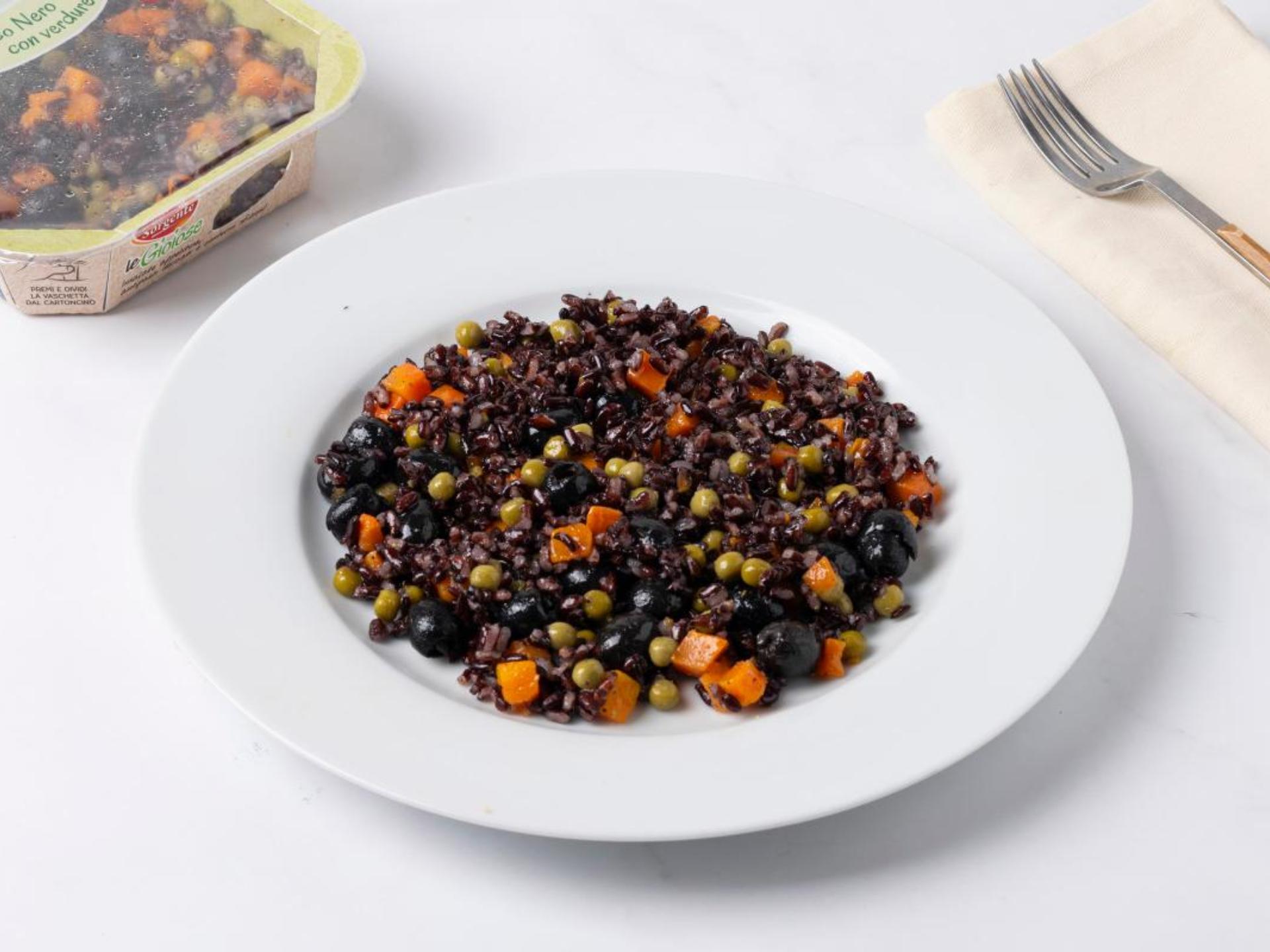 Riso nero con verdure