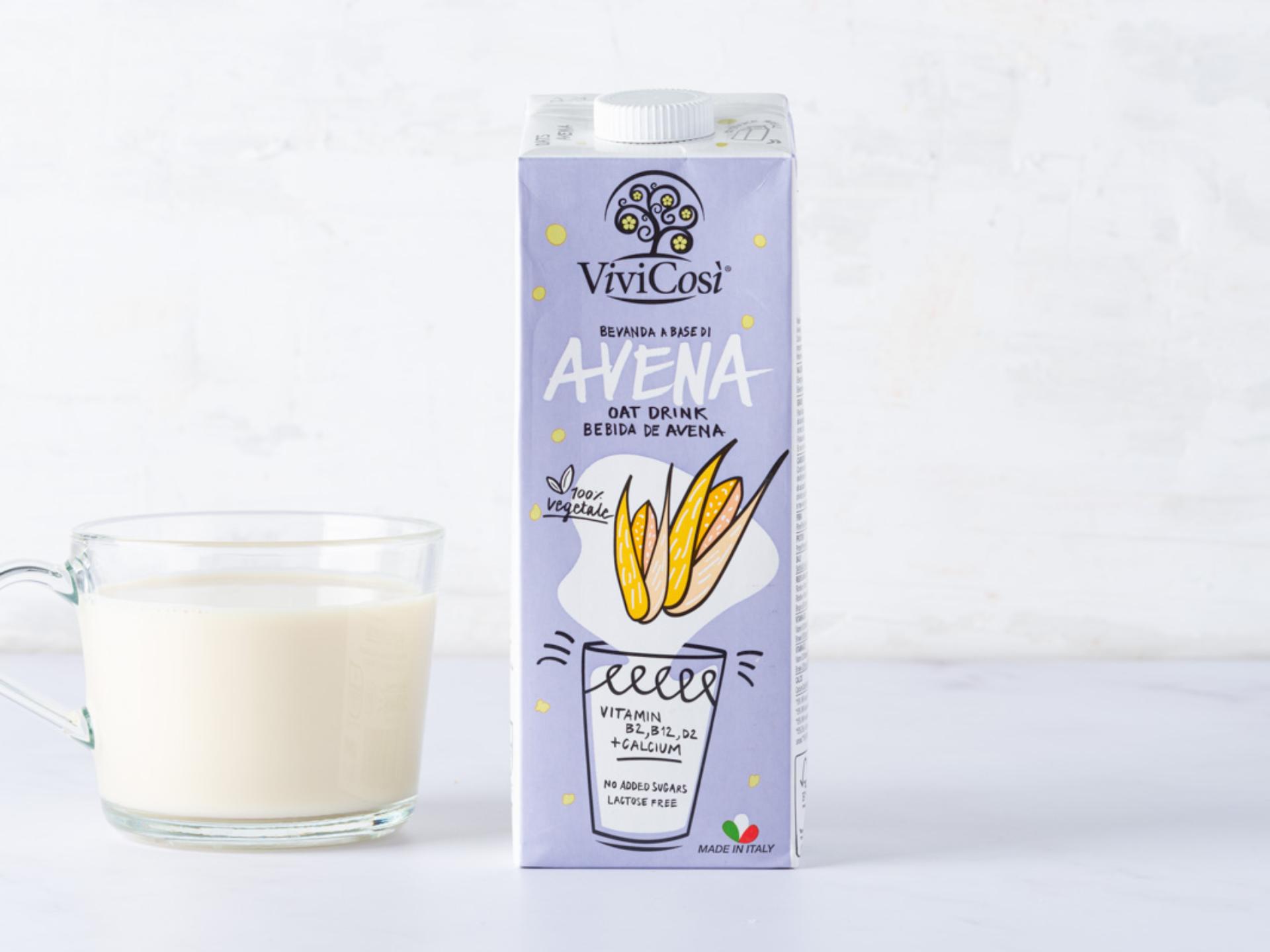 Bevanda di avena senza zuccheri aggiunti con calcio e vitamine