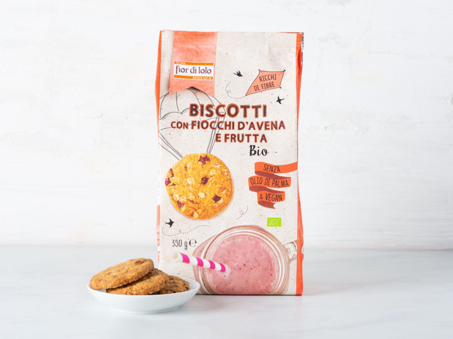 Biscotti fiocchi d’avena e frutta BIO