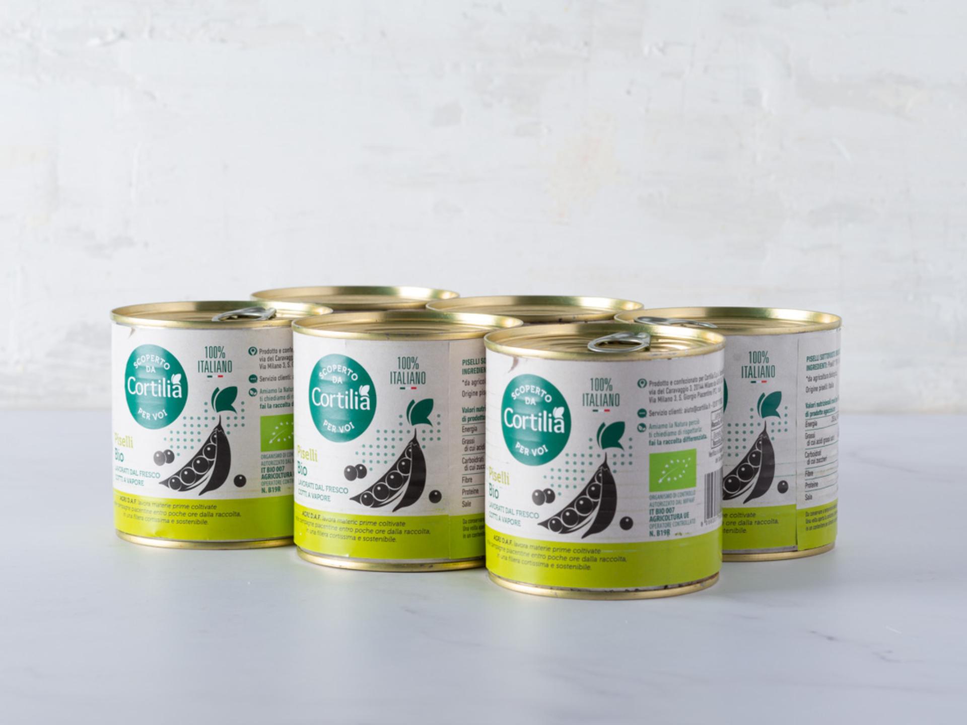 6 Piselli freschi in scatola BIO