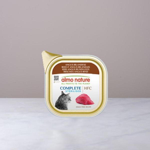 Almo Nature Vaschetta per gatti sterilizzati all'angus manzo | 85 gr