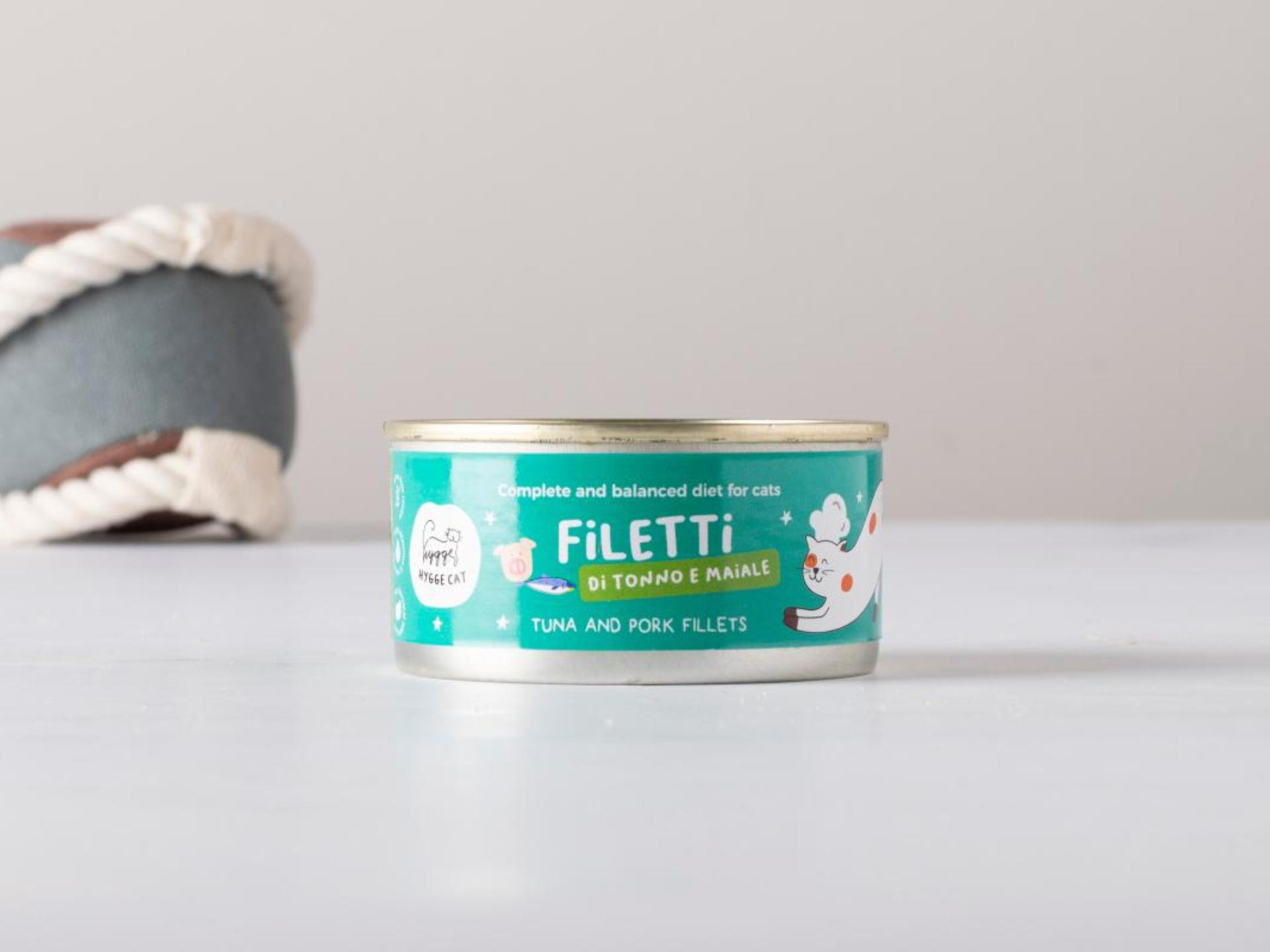 Filetti di tonno e maiale per gatti