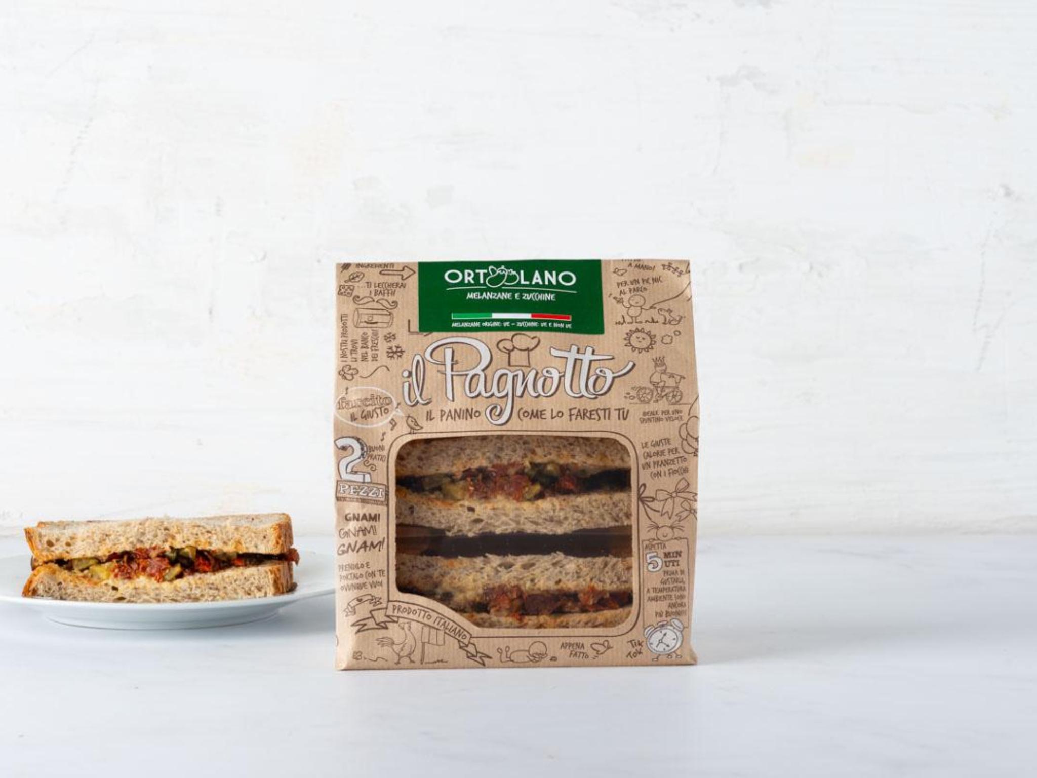 Panino con melanzane e zucchine