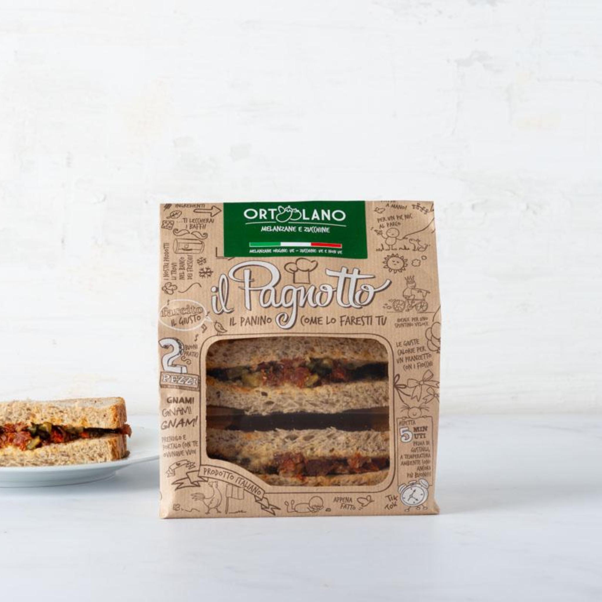 Panino con melanzane e zucchine