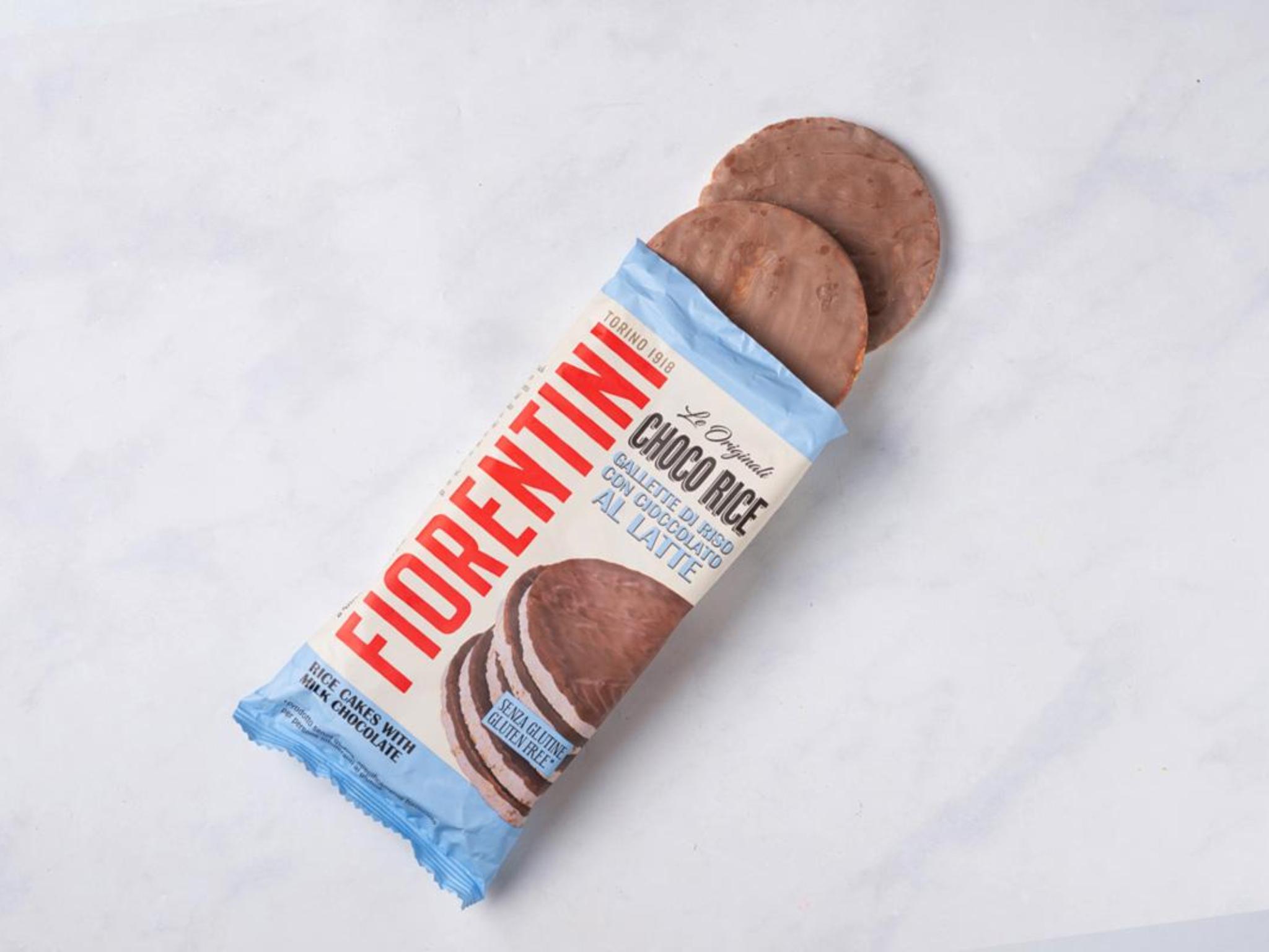 Gallette di riso ricoperte di cioccolato al latte