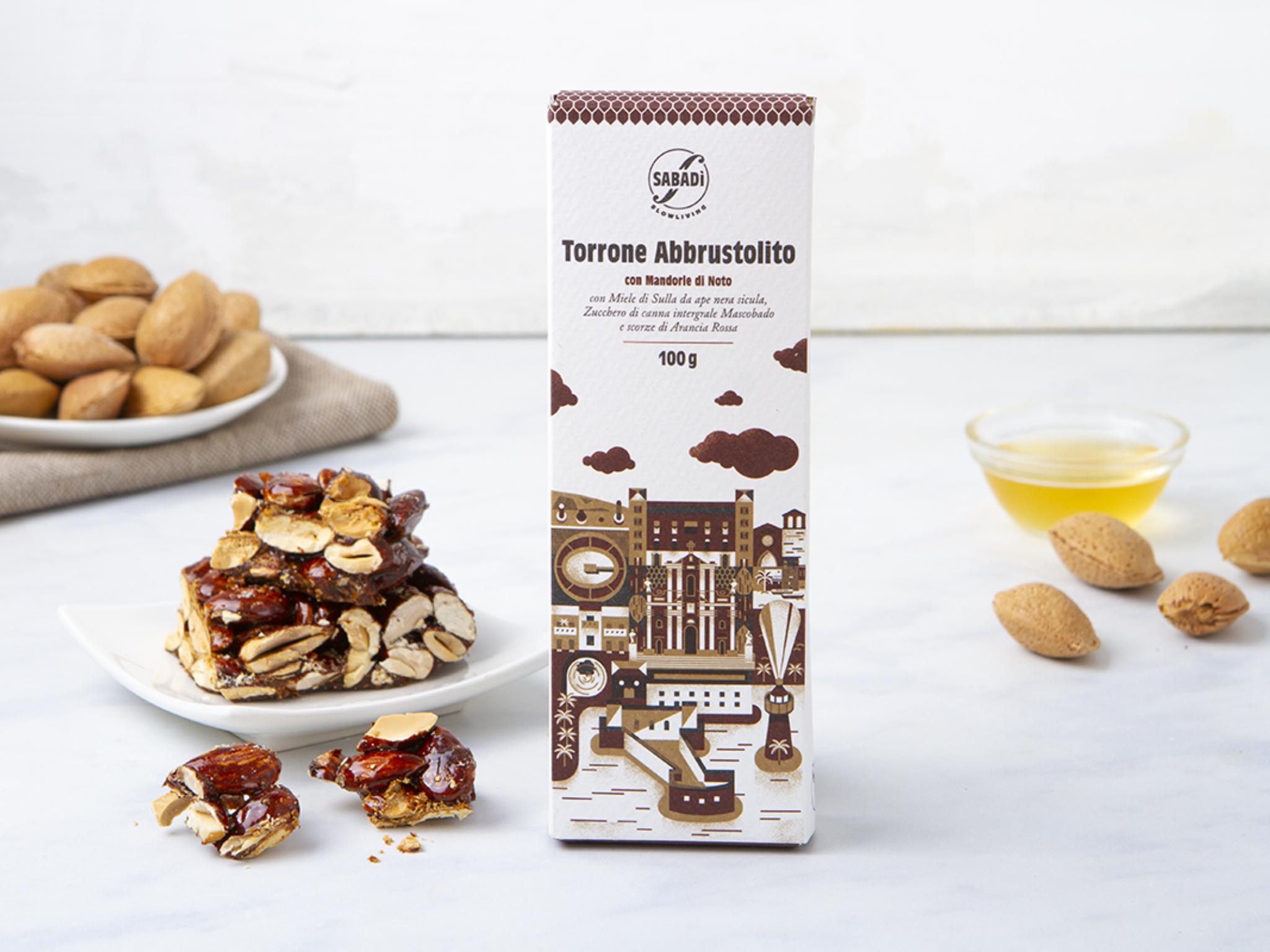 Torrone abbrustolito con mandorle di Noto