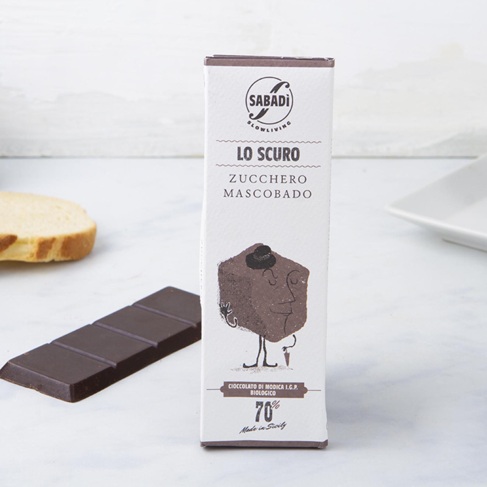 Cioccolato di Modica IGP BIO fondente 70% con zucchero mascobado