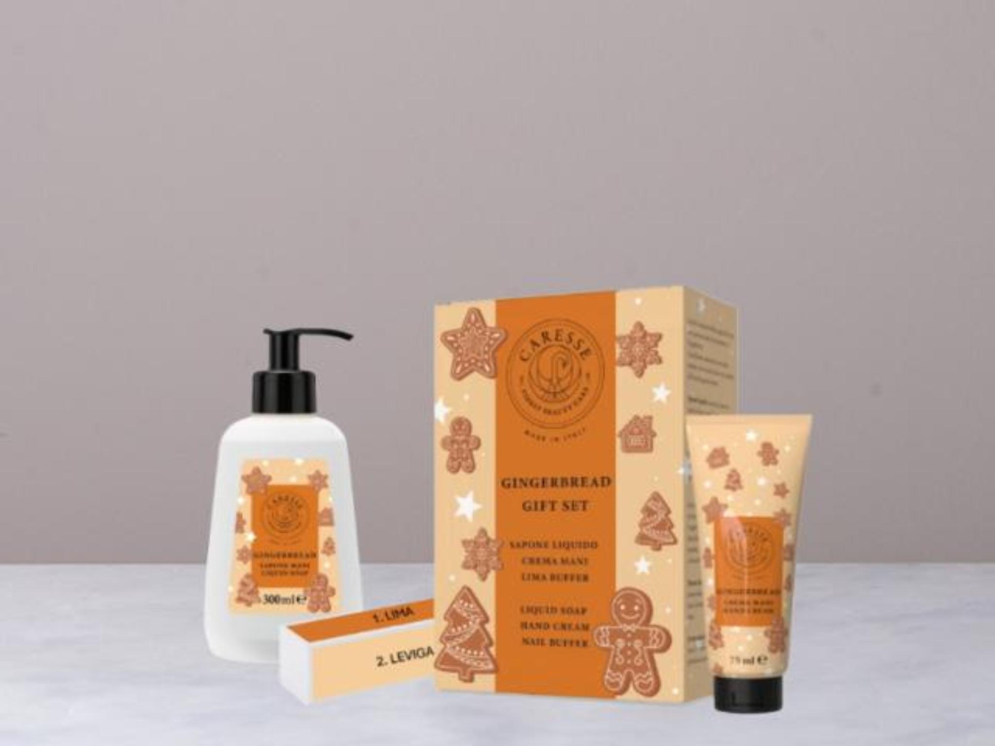 Set Gingerbread con sapone liquido, crema mani e lima