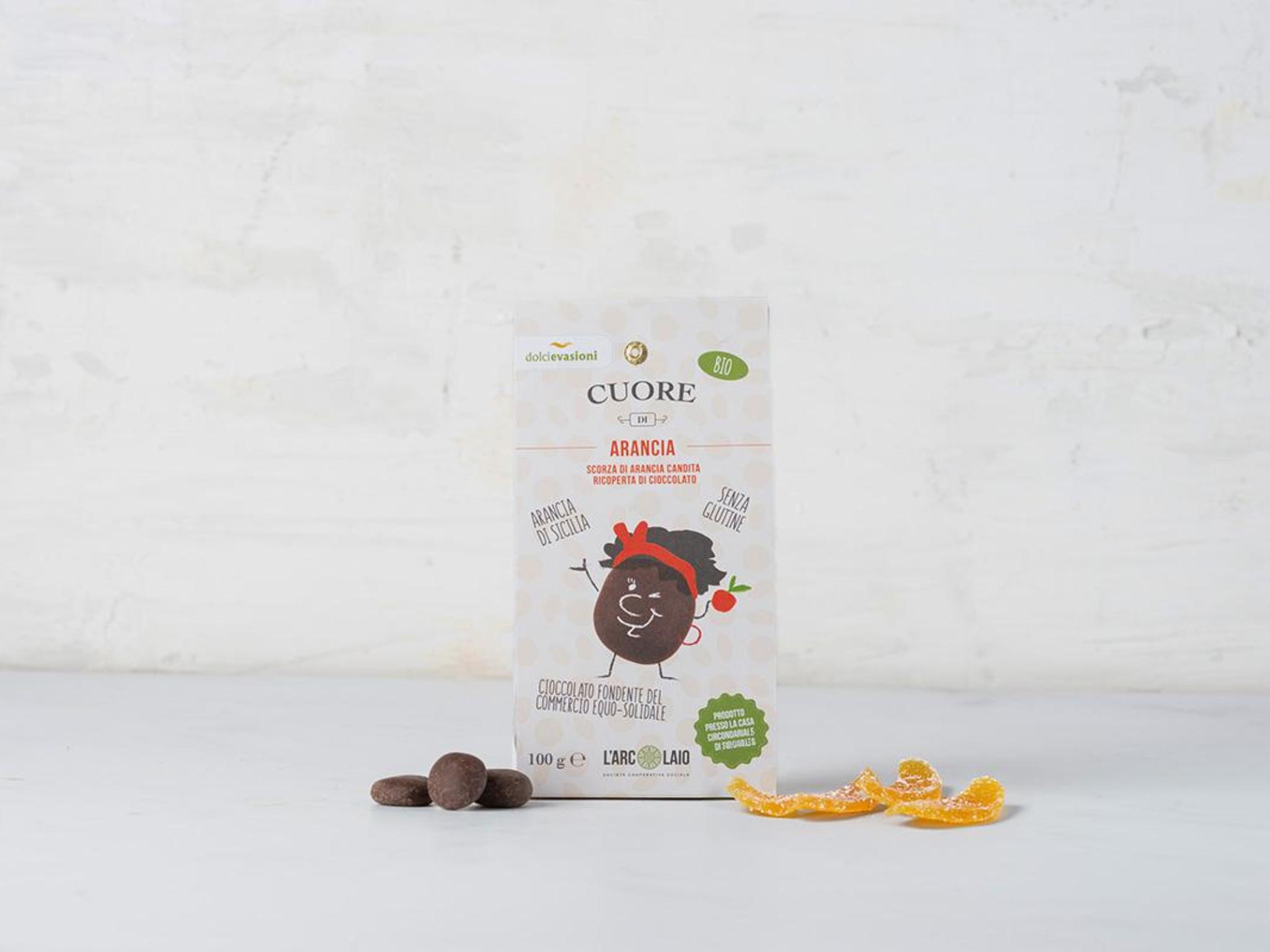 Scorze di arancia ricoperte di cioccolato