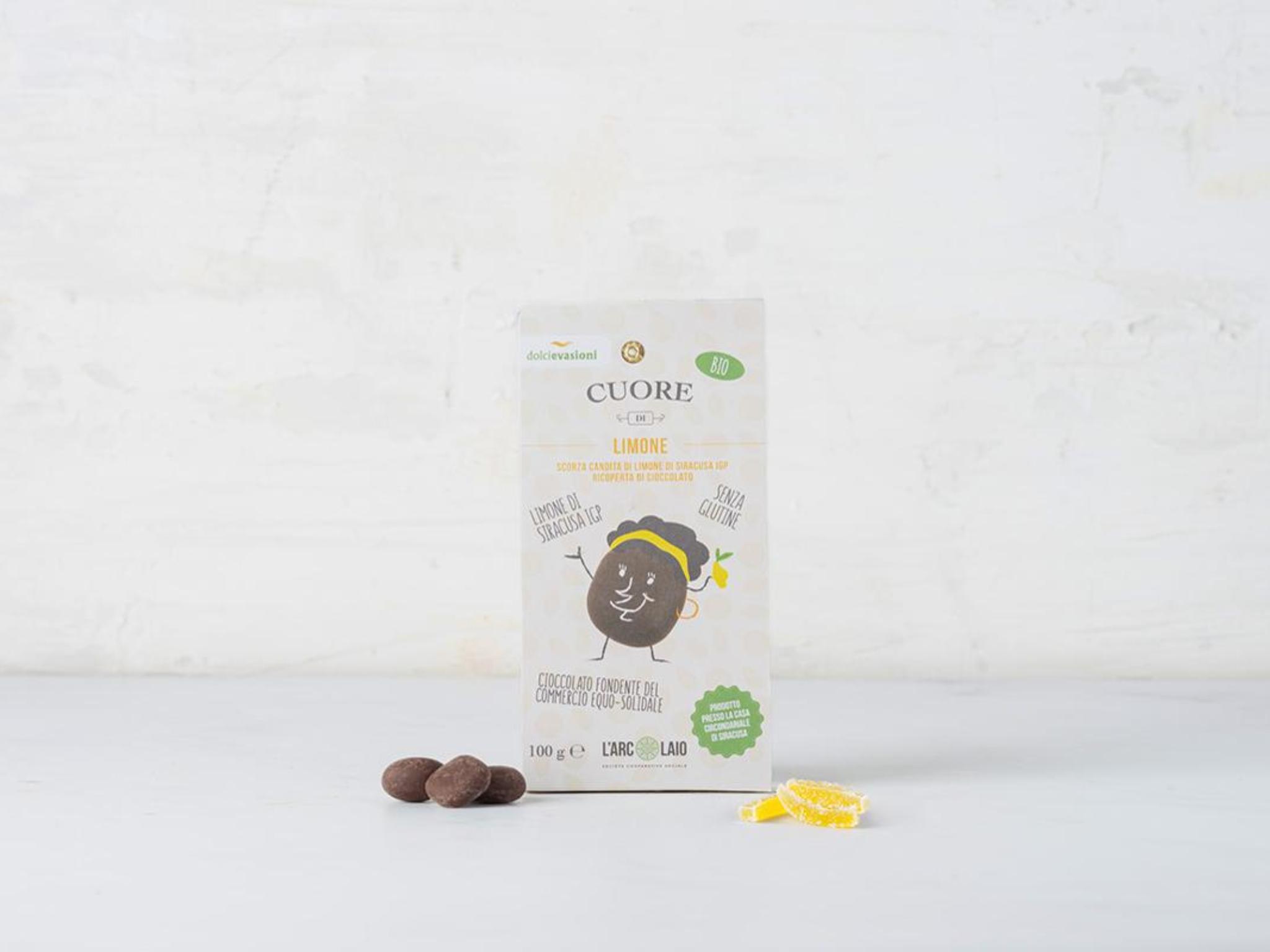 Scorze di limone ricoperte di cioccolato