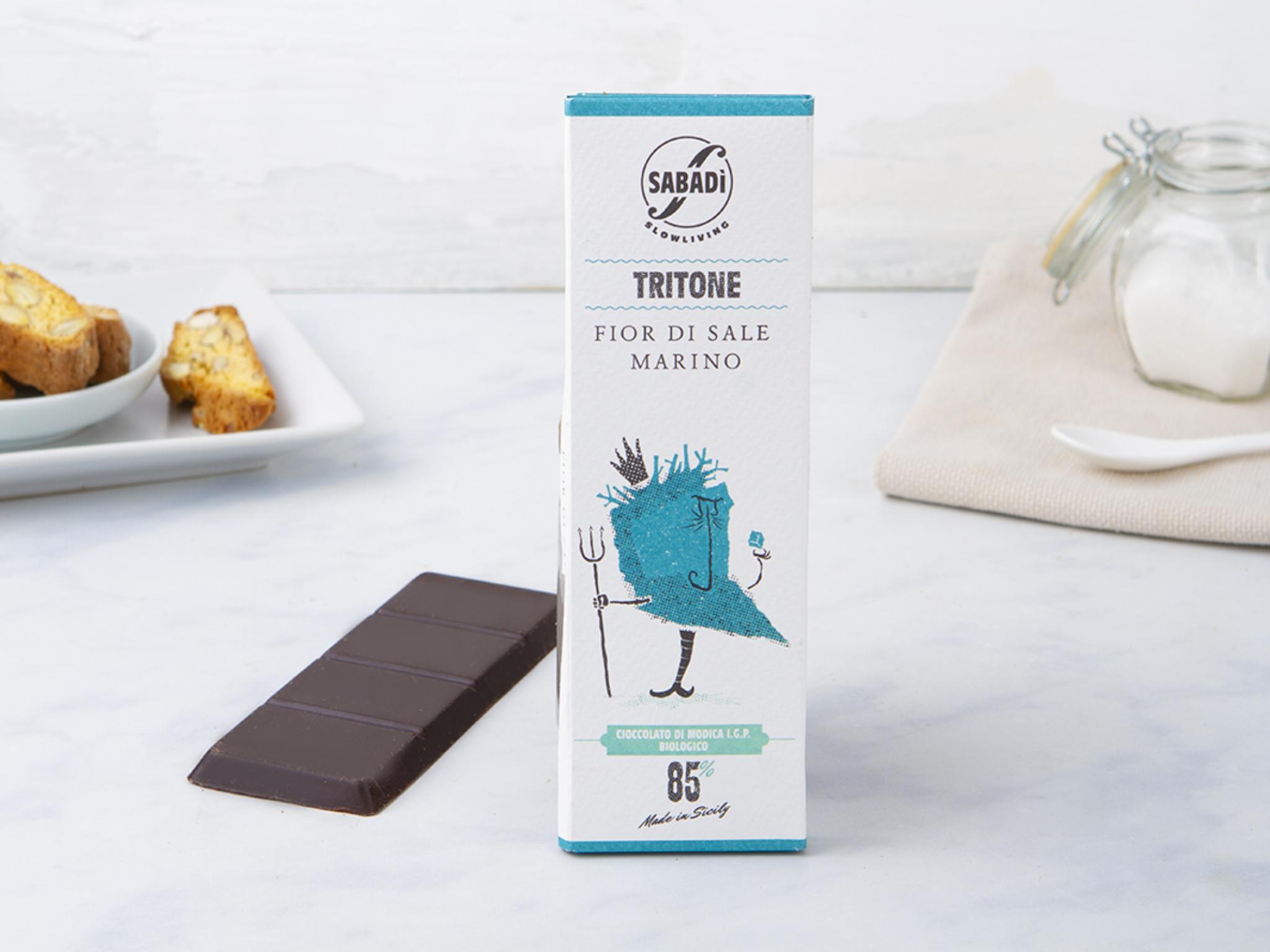 Cioccolato di Modica IGP BIO al fior di sale marino artigianale