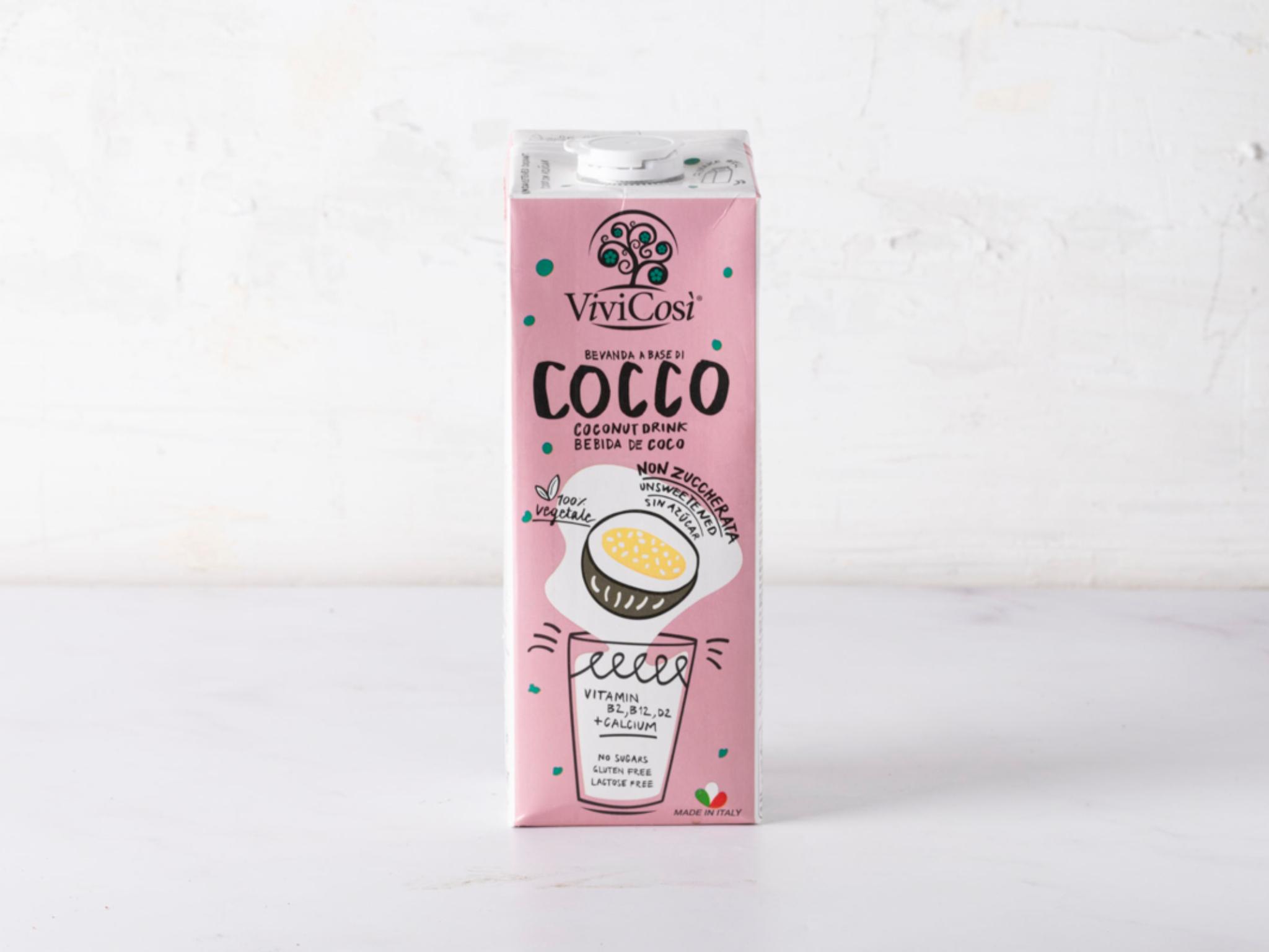 Bevanda di cocco senza zuccheri con calcio e vitamine