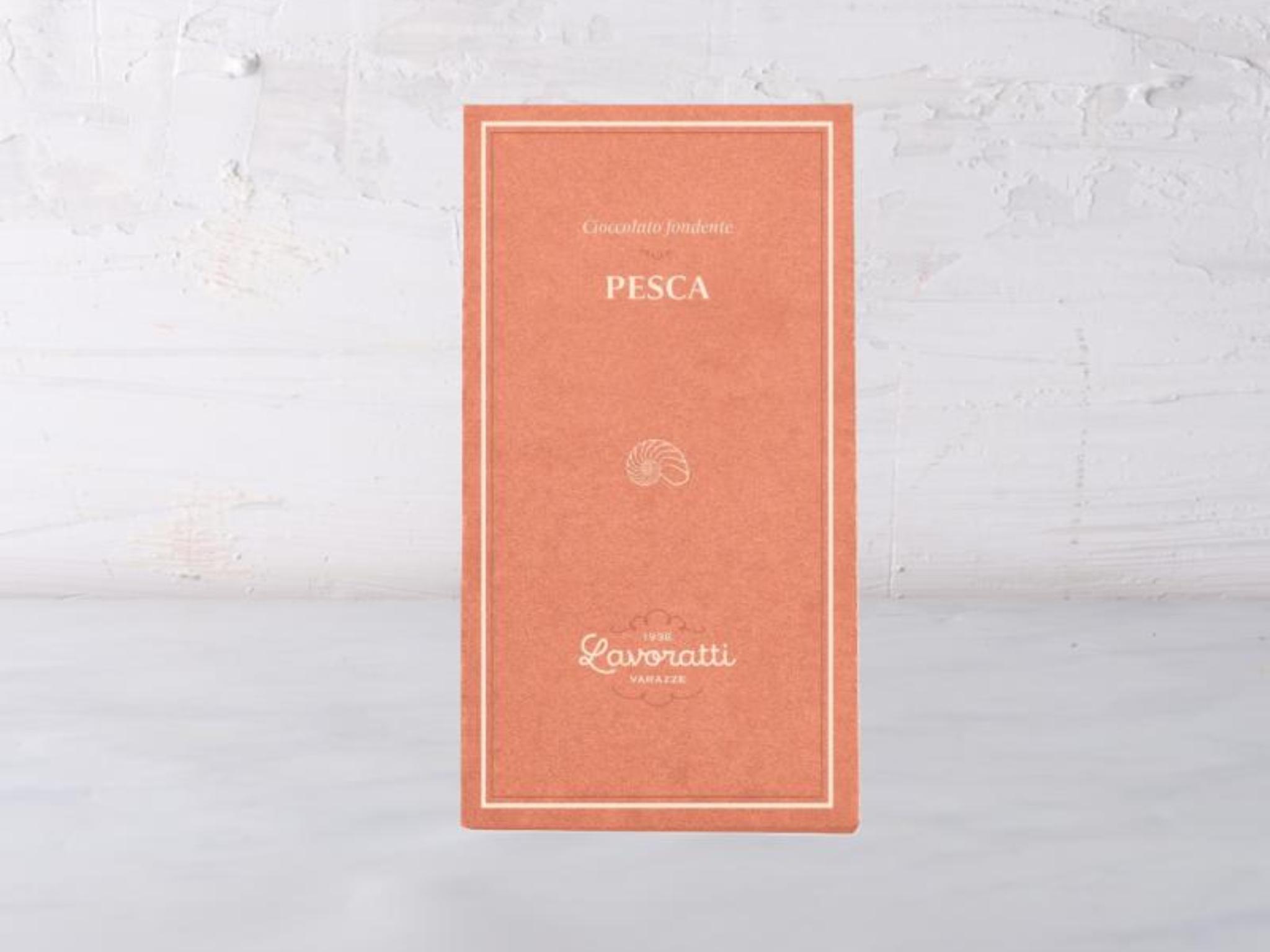 Tavoletta di cioccolato con pesca di Volpedo