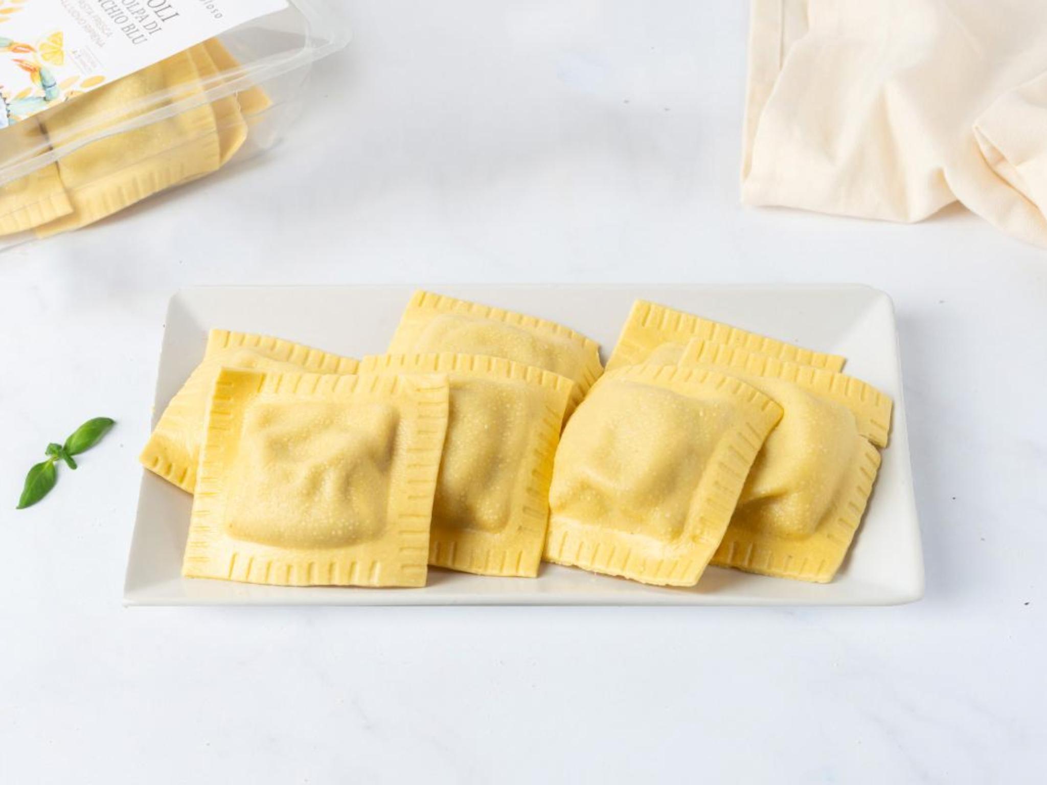 Ravioli con polpa di granchio blu
