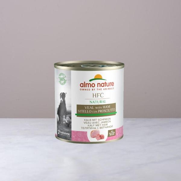 Lattina per cani con vitello e prosciutto | 290 g