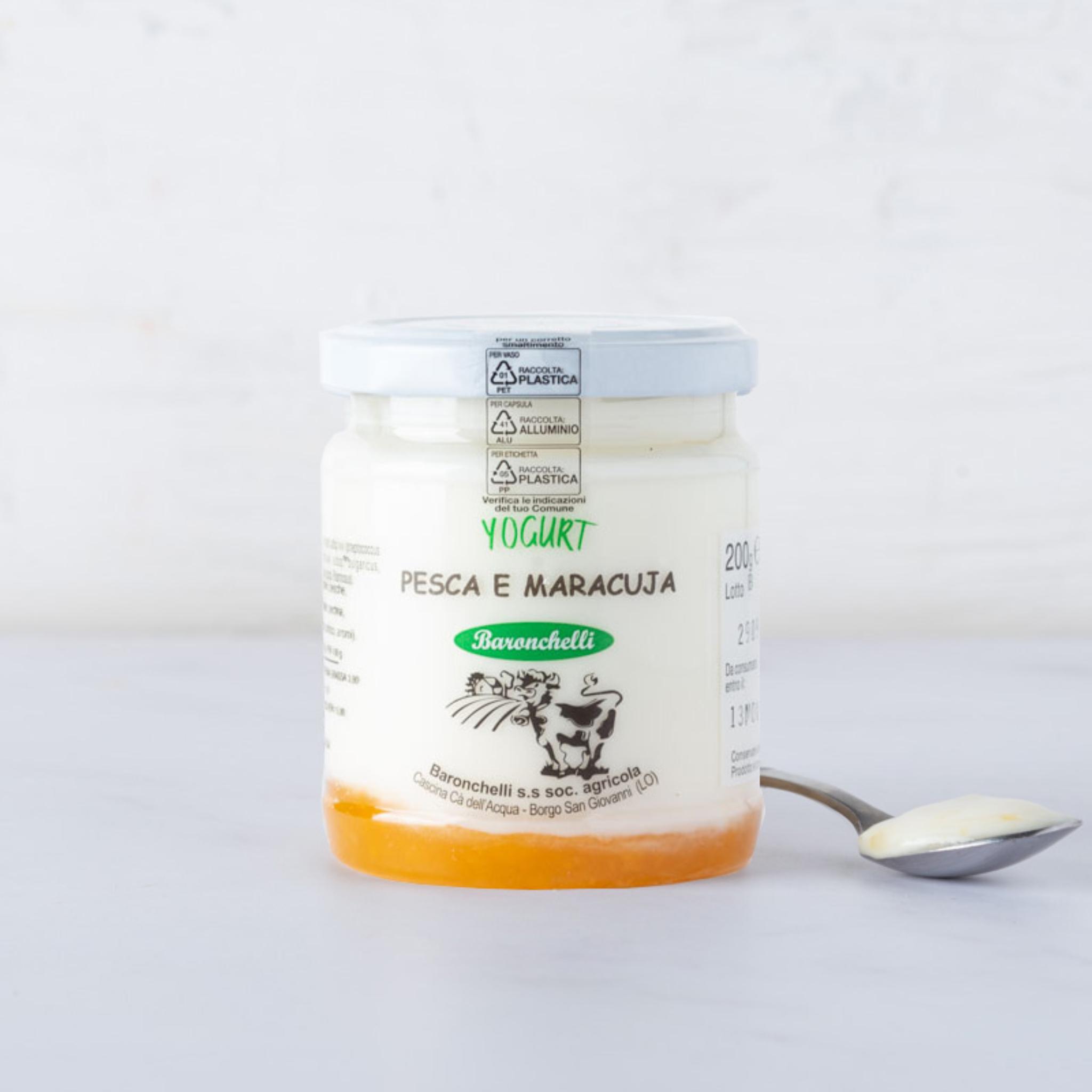 Yogurt intero alla pesca e maracuja