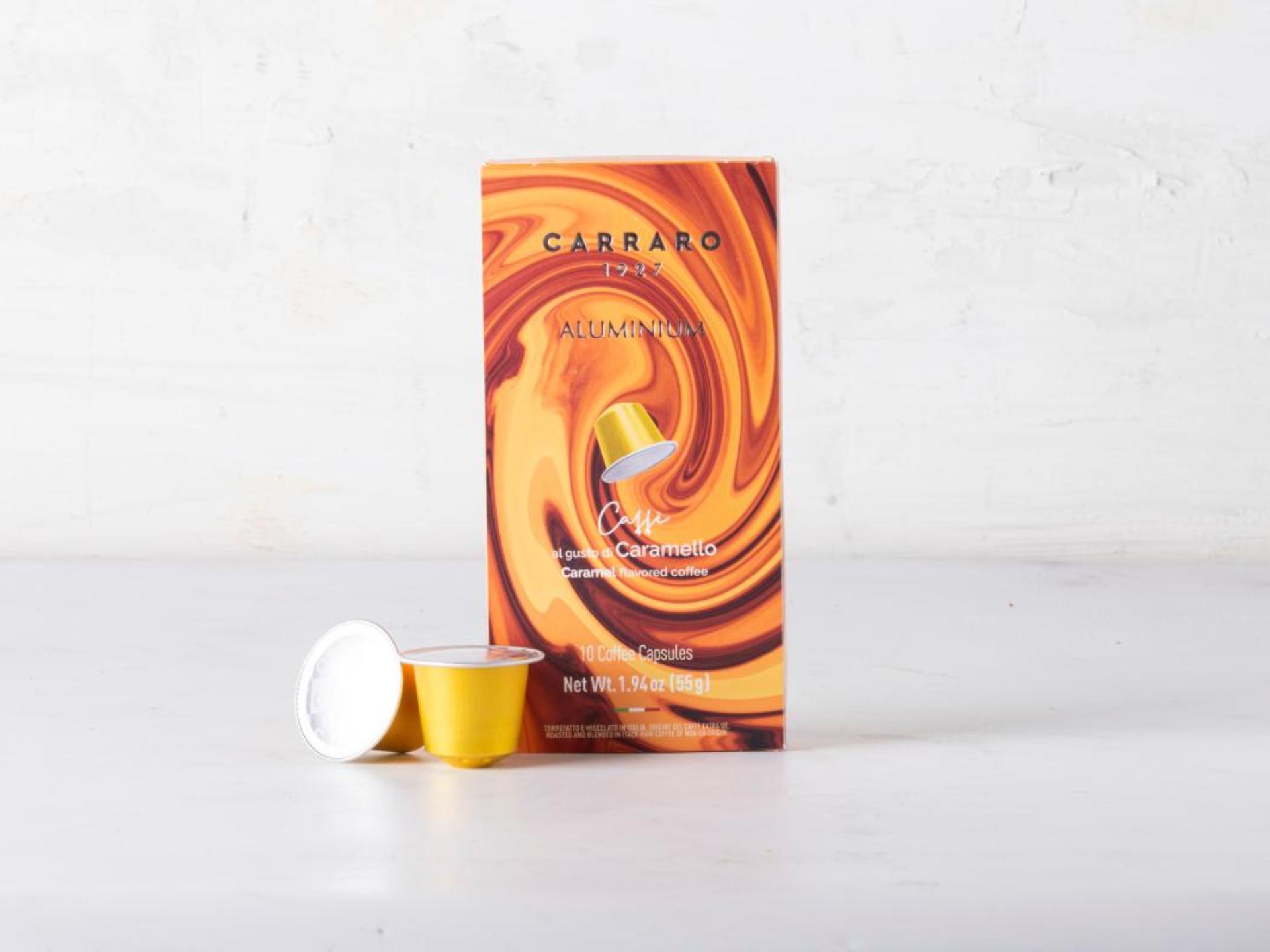 10 capsule di caffè al gusto caramello
