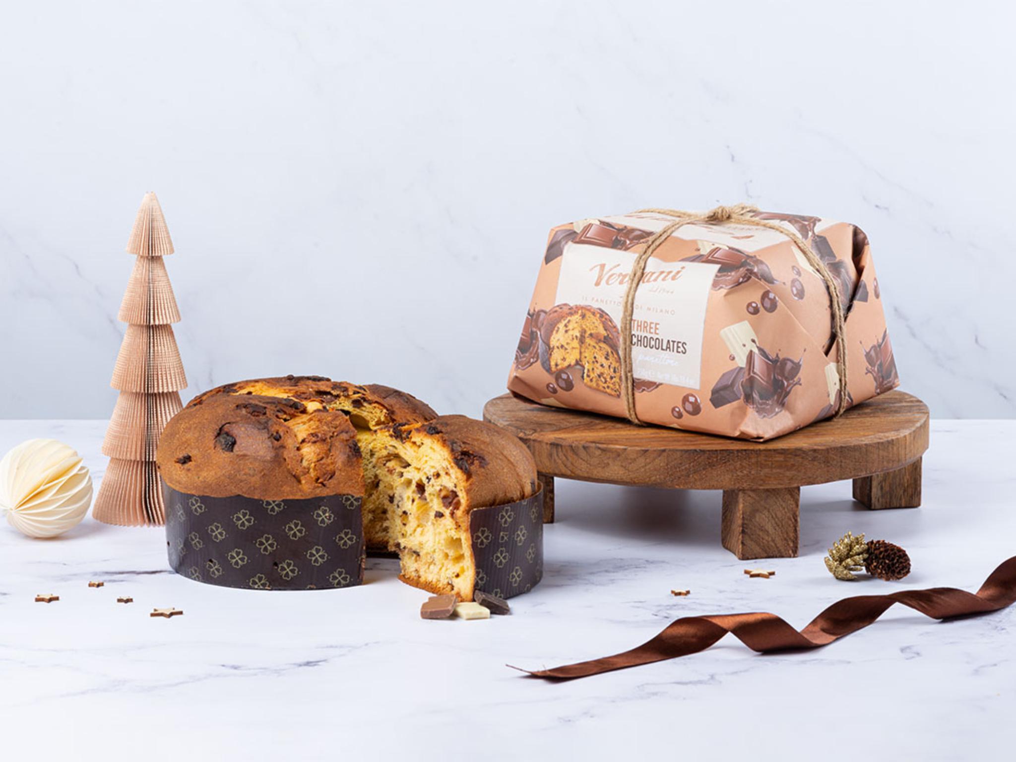 Panettone ai tre cioccolati