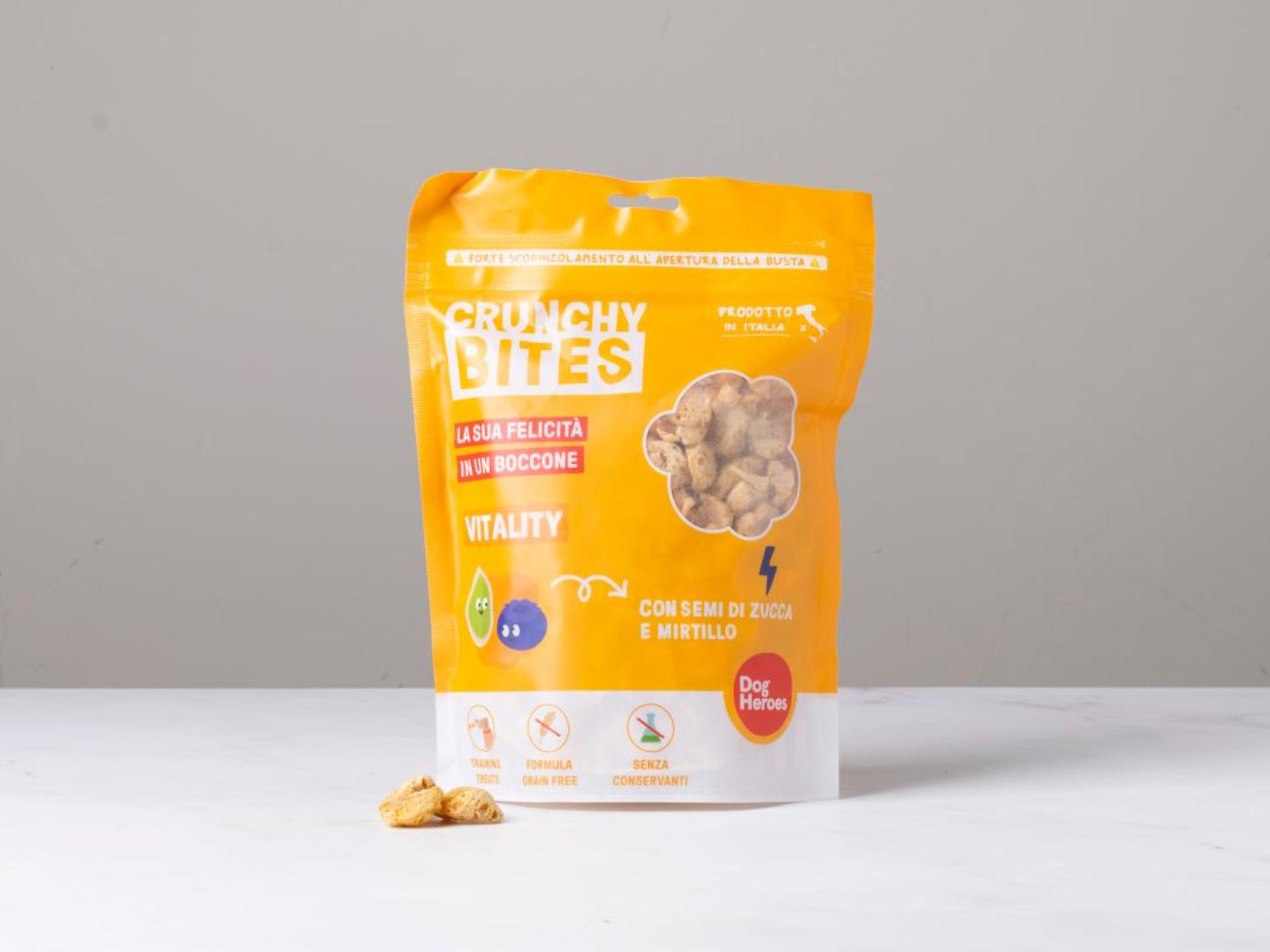 Snack per cani con semi di zucca e mirtilli