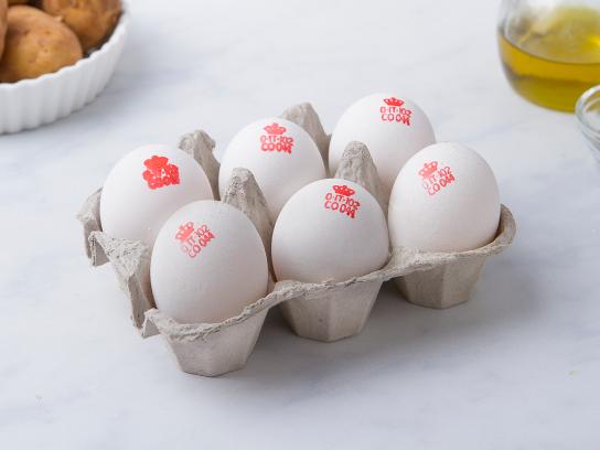 6 Uova bianche alta qualità BIO da galline al pascolo