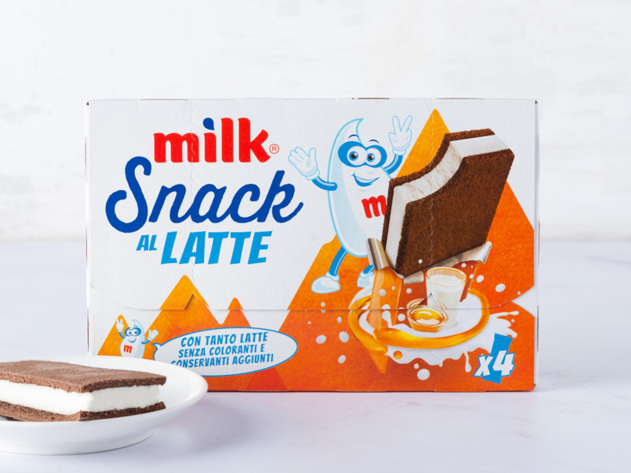 Snack fresco al latte