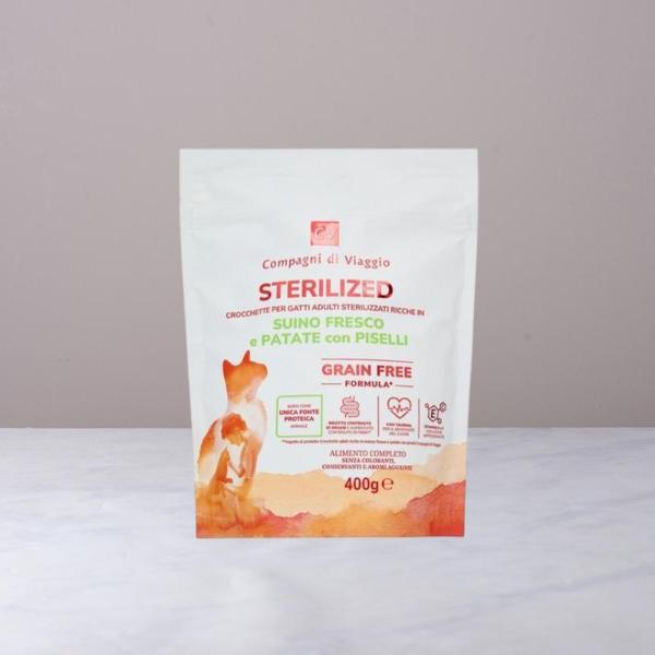 Sterilized Crocchette per gatti adulti con suino e piselli | 400 g