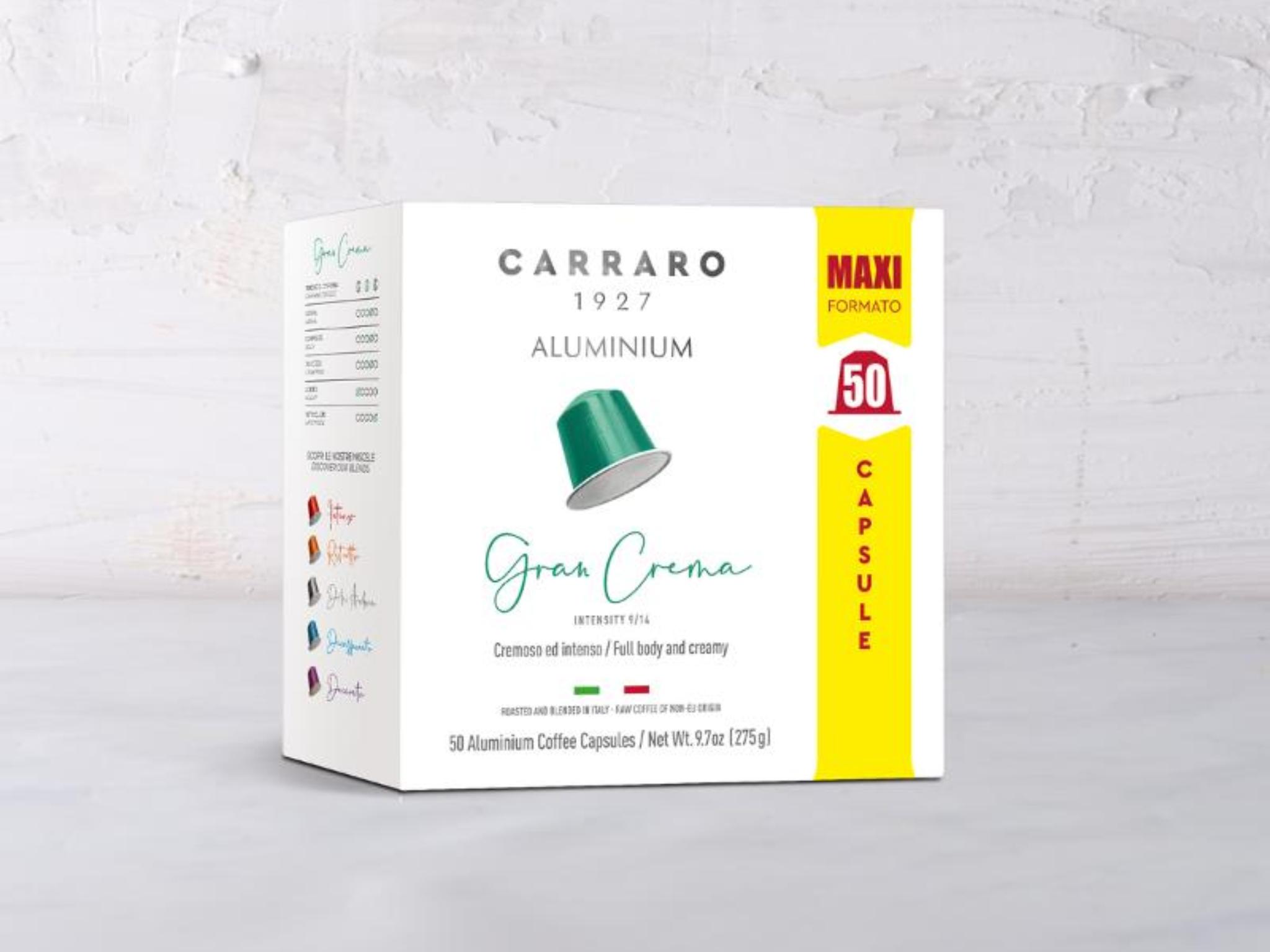 50 caffè gran crema in capsule di alluminio