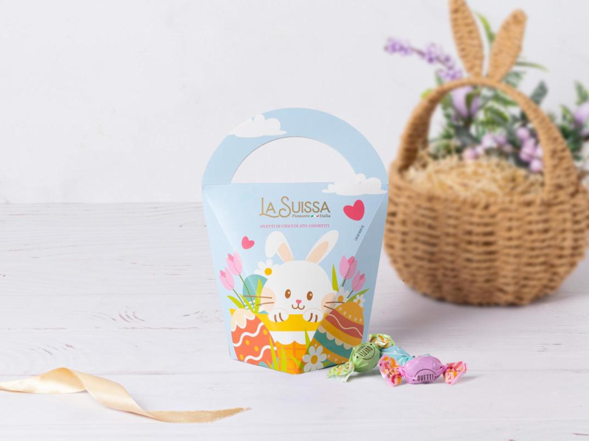 Borsetta di Pasqua con ovetti ripieni assortiti