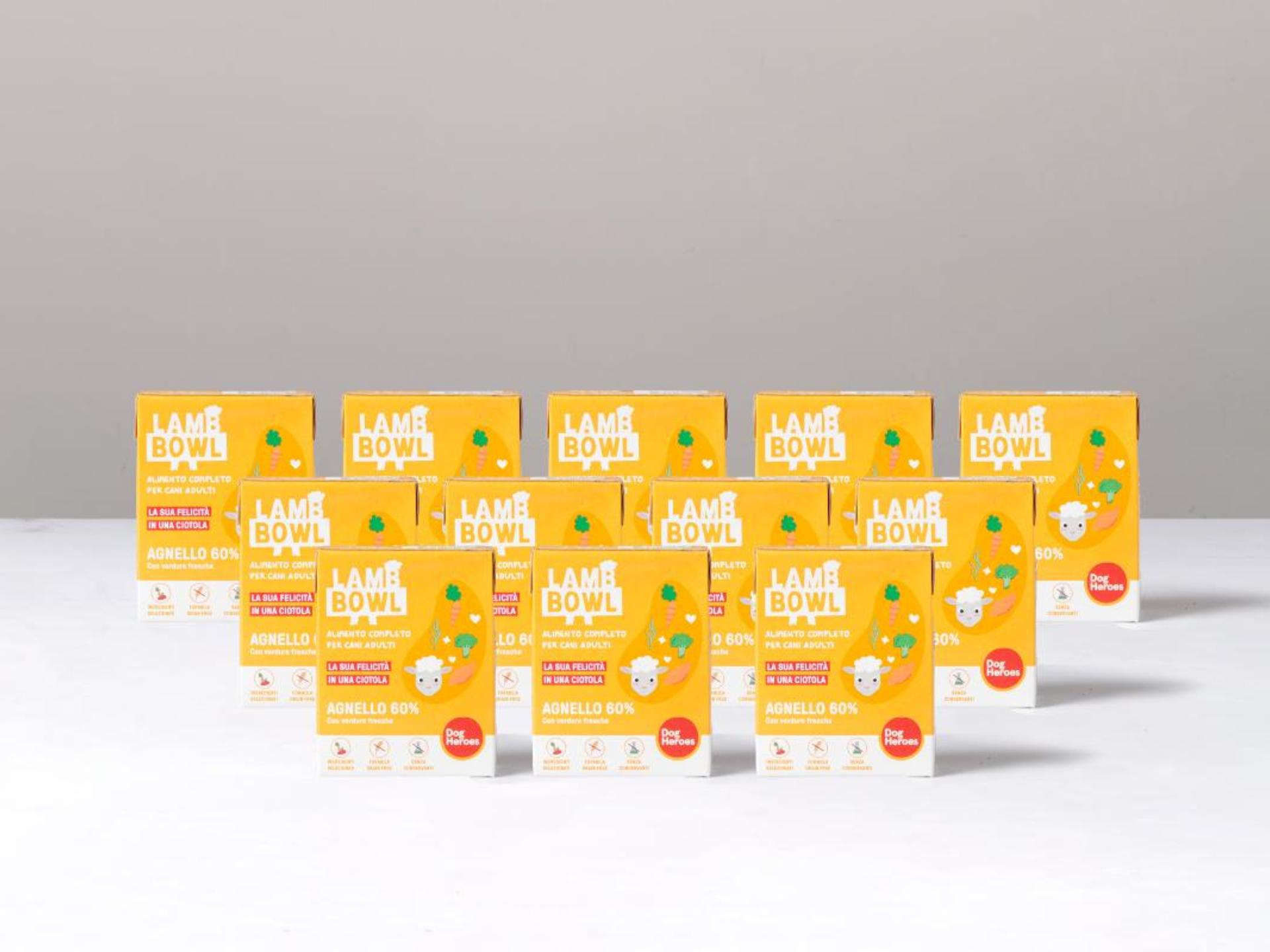 12 Cibo umido per cani 60% agnello