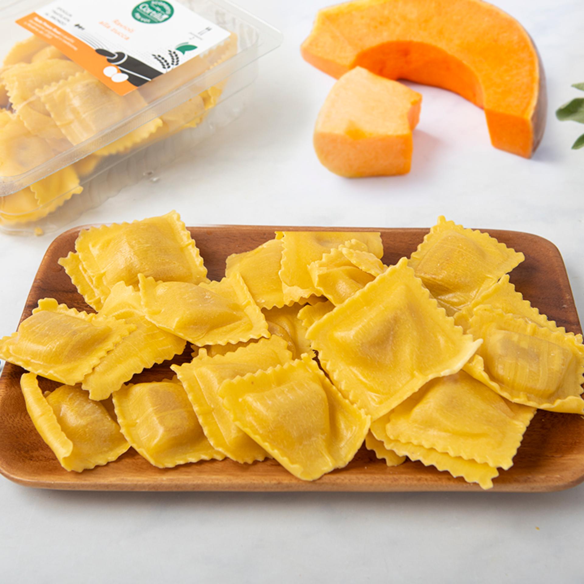 Ravioli alla zucca, Cortilia