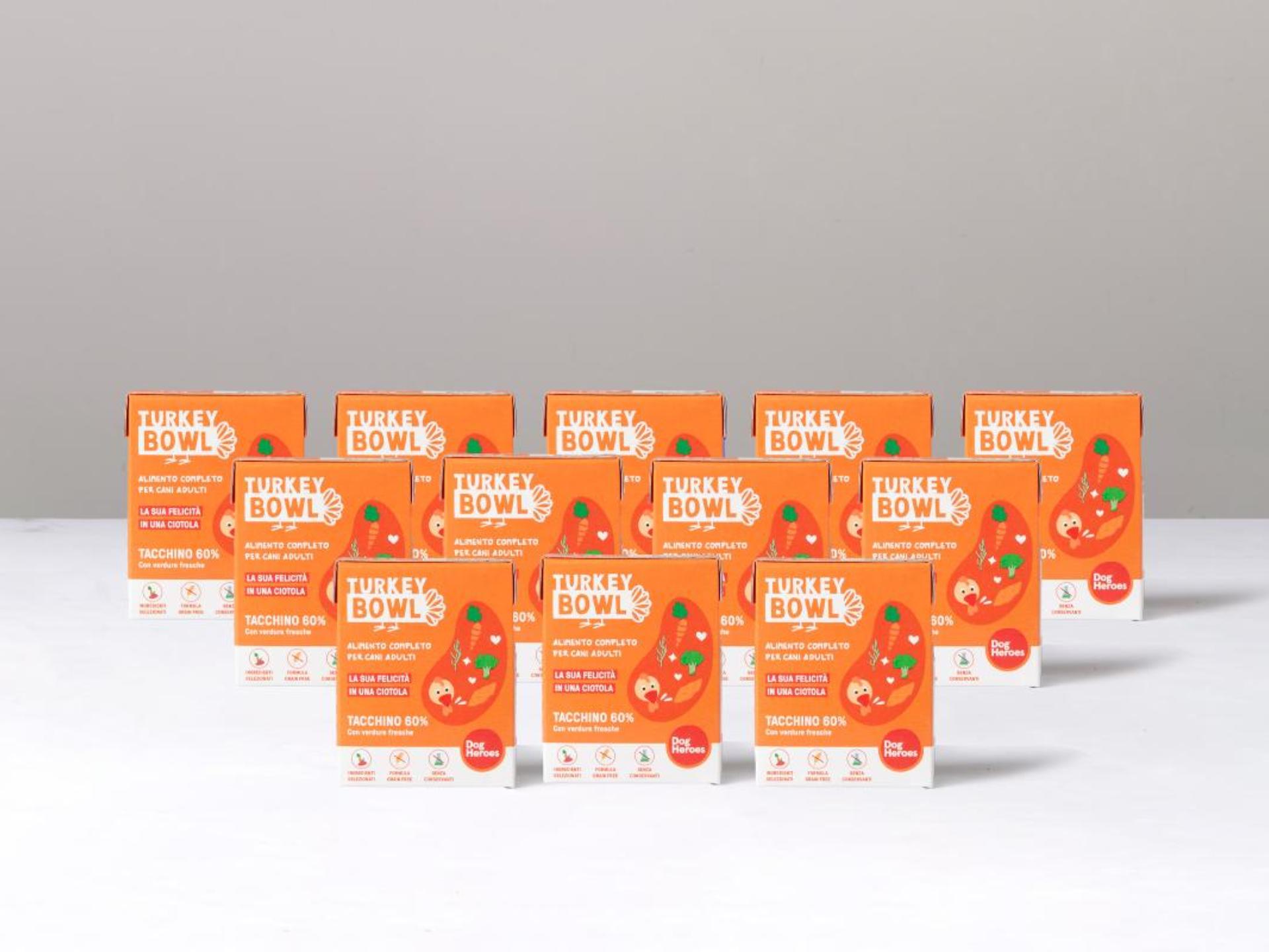 12 Cibo umido per cani 60% tacchino