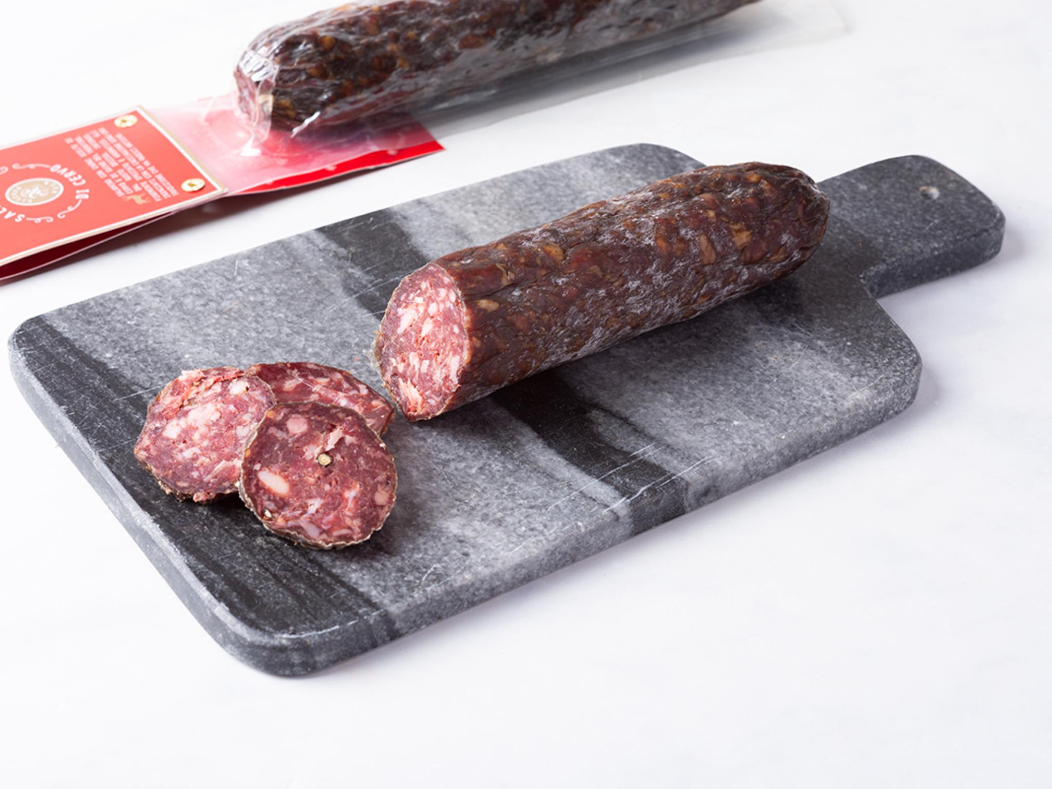 Salame di cervo trentino con mirtillo nero