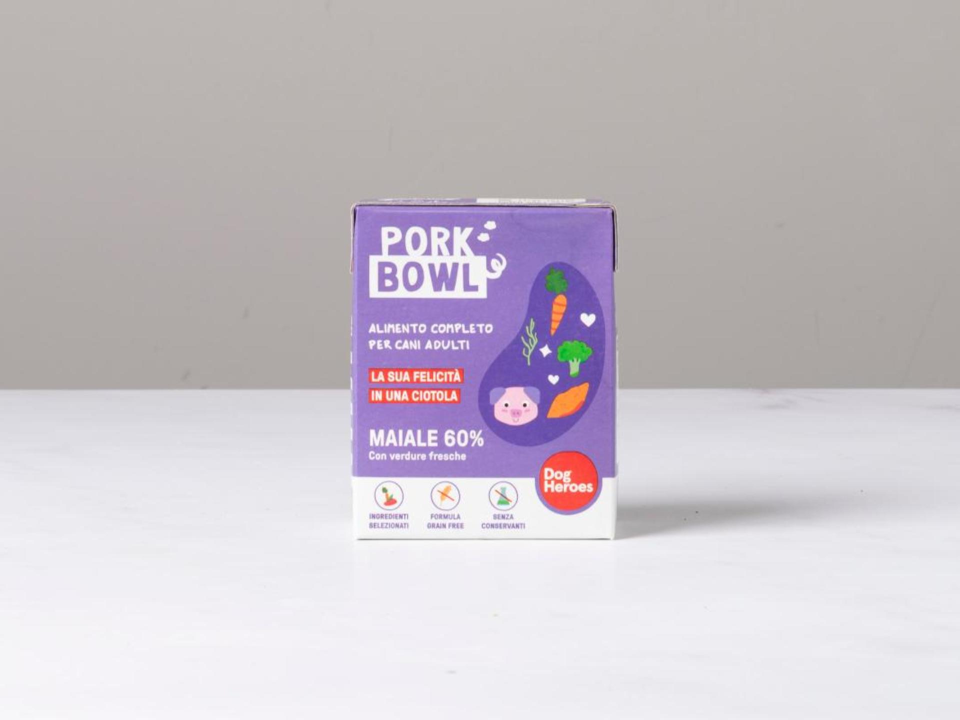 Cibo umido per cani 60% maiale