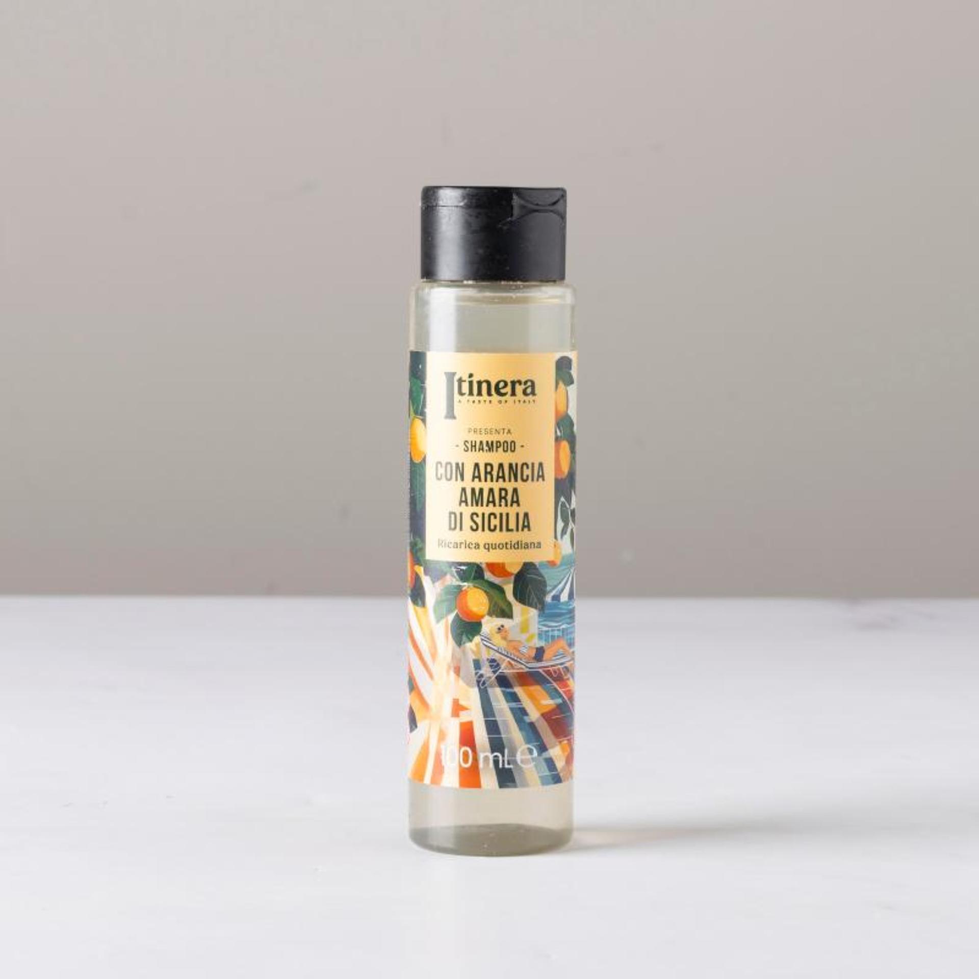 Shampoo da viaggio con arancia amara di Sicilia