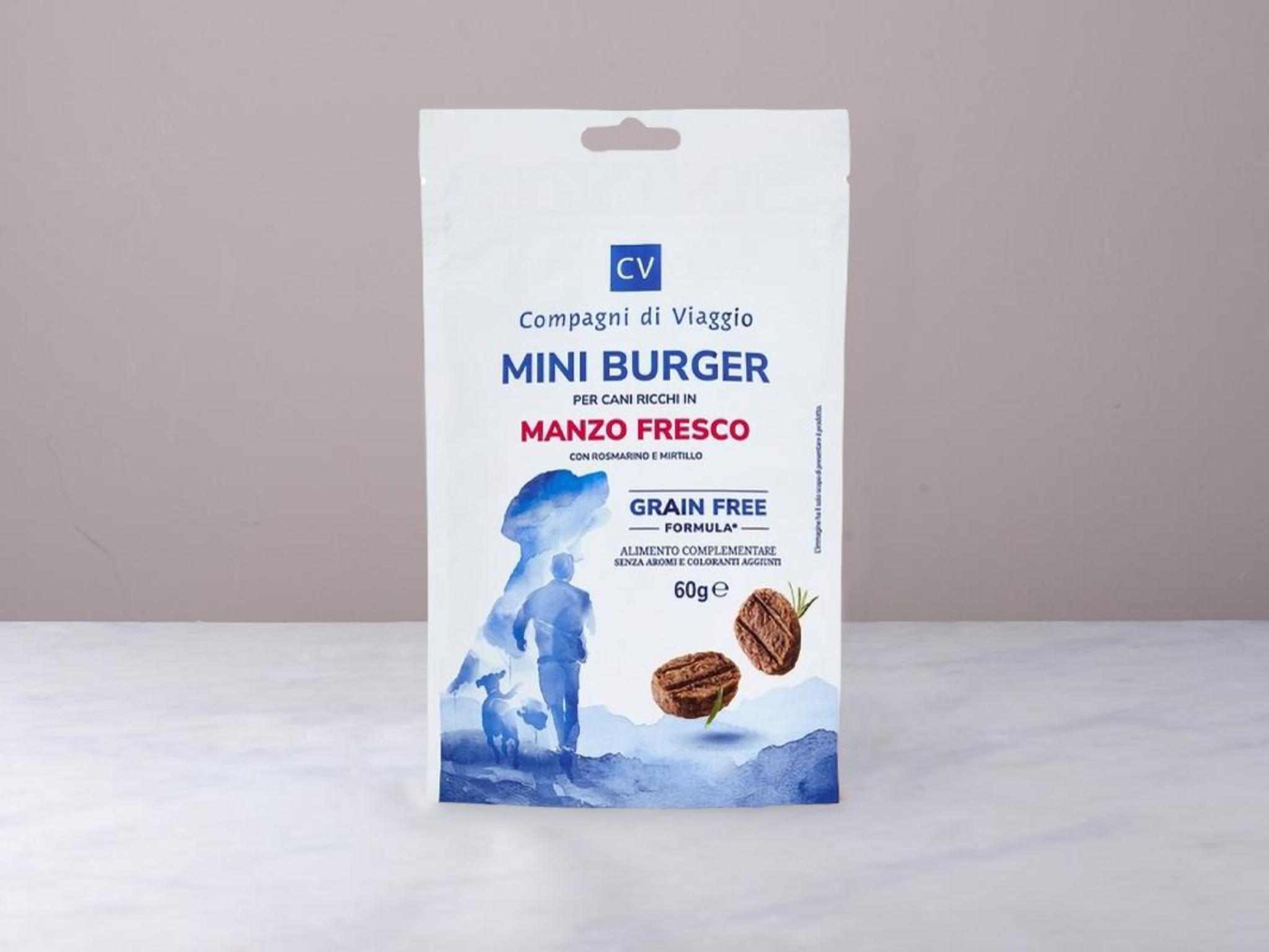 Mini burger per cani con manzo