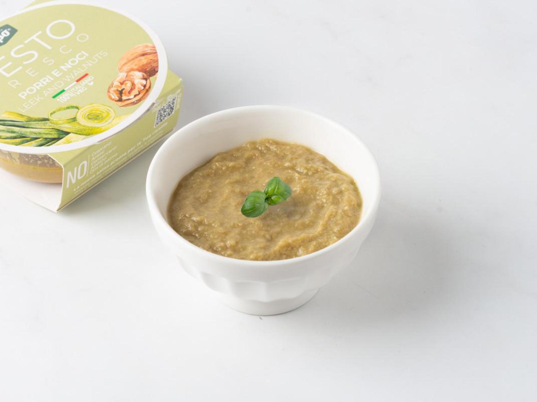 Pesto fresco di porri e noci