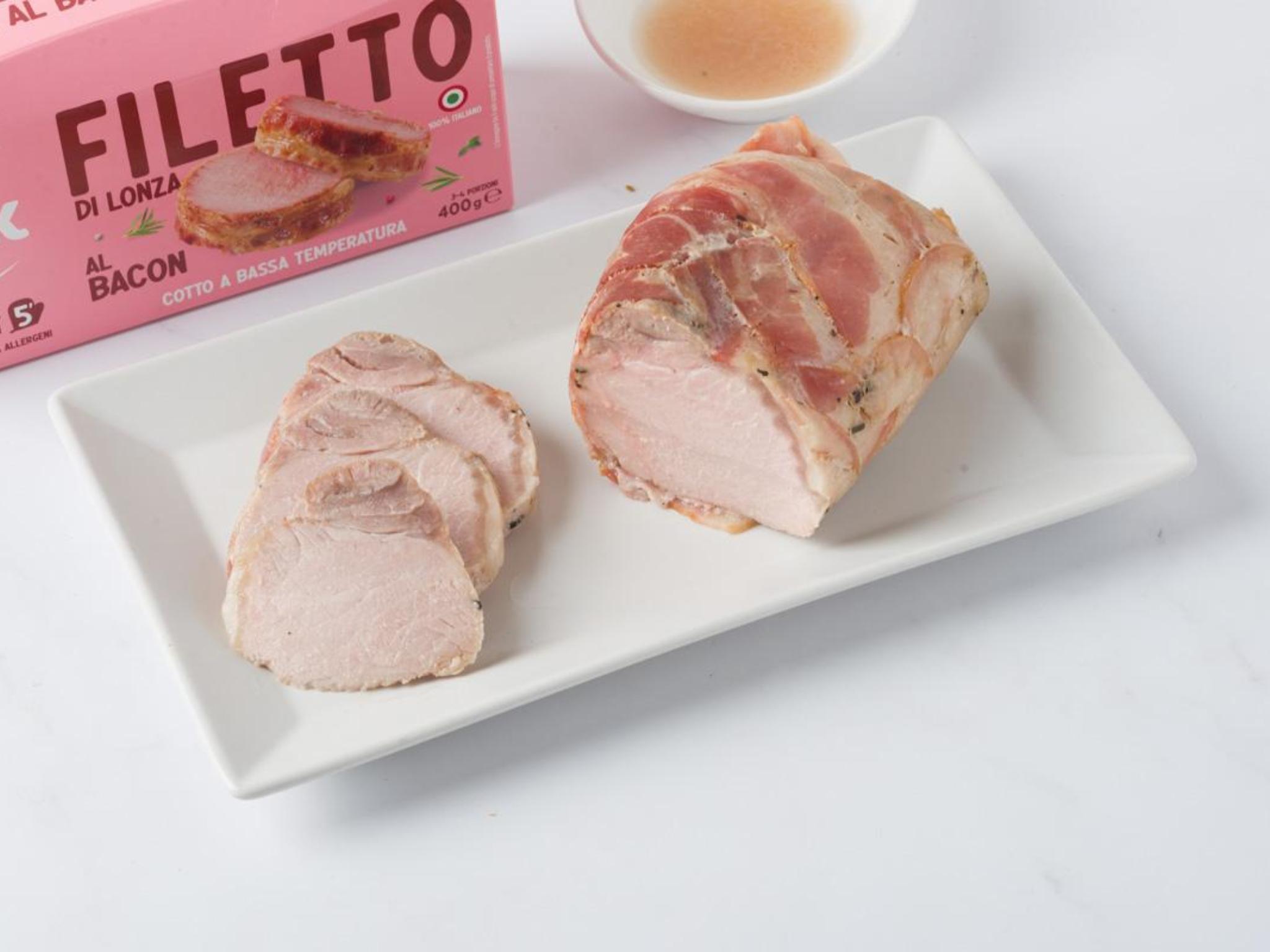 Filetto di lonza al bacon cotto a bassa temperatura