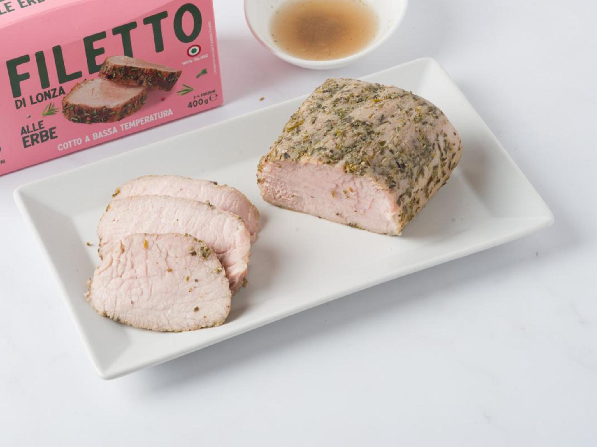 Filetto di lonza alle erbe cotto a bassa temperatura